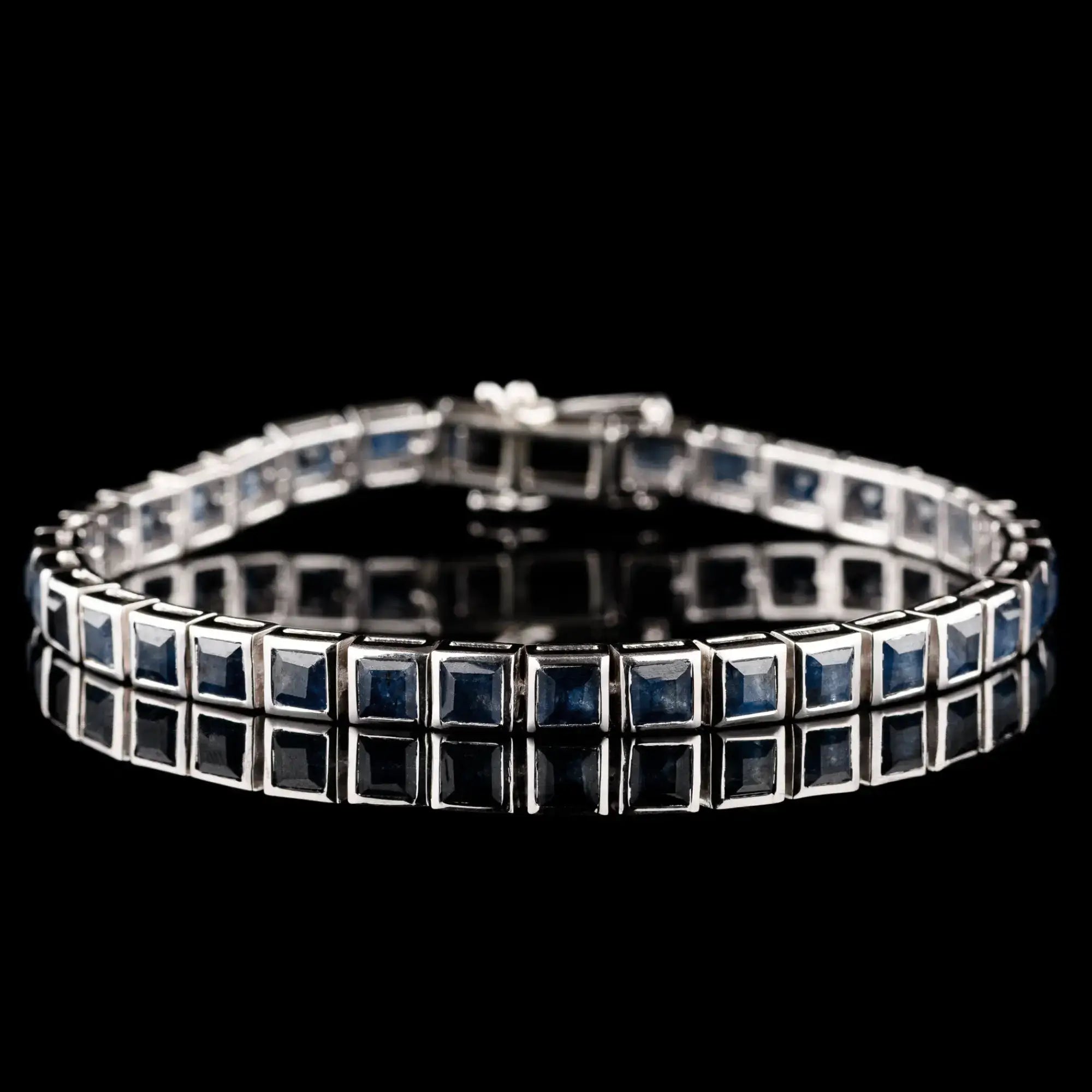 BLUE SAPPHIRE - SILVER TENNIS BRACELET II