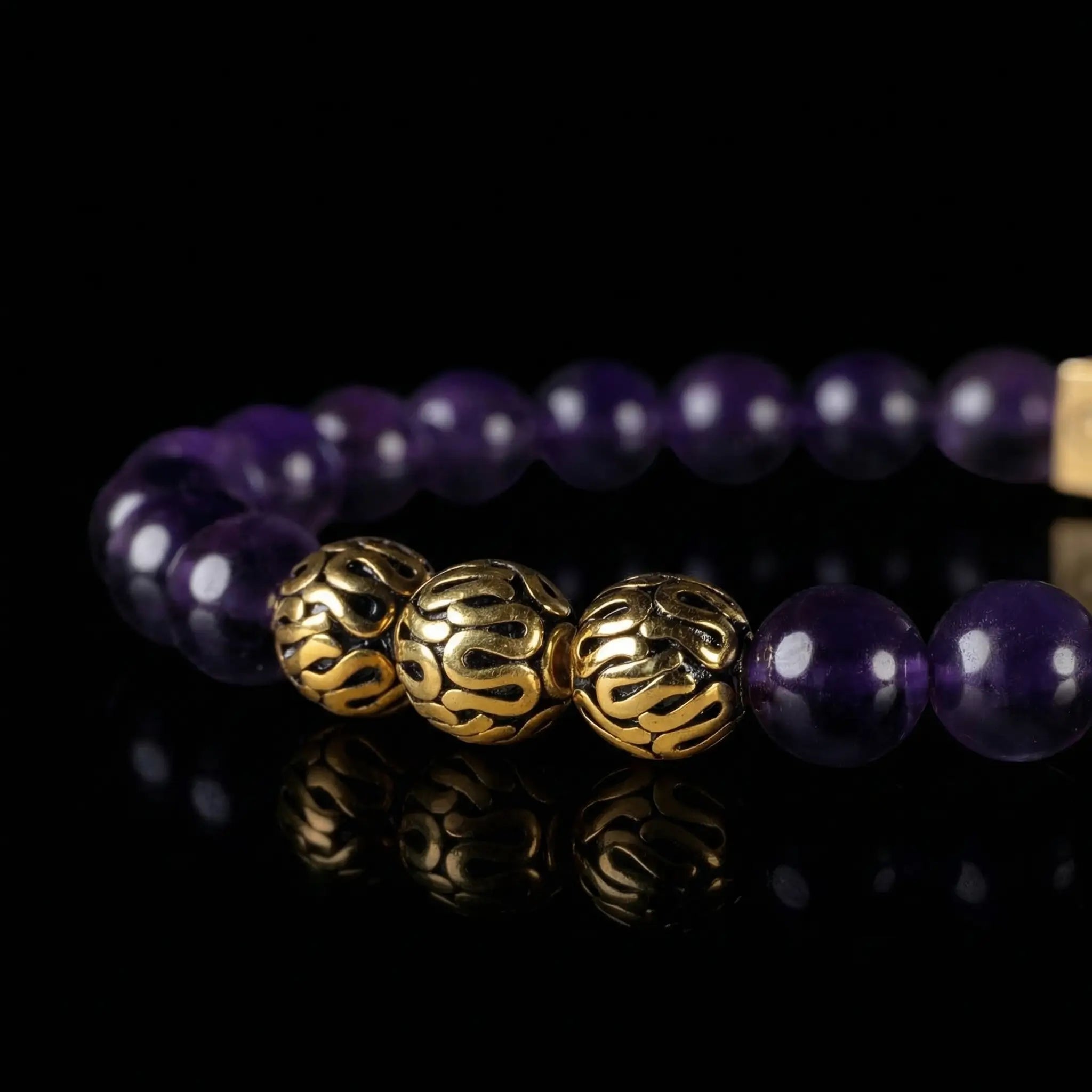 AMETHYST GOLD VERMEIL BRACELET I (8MM)