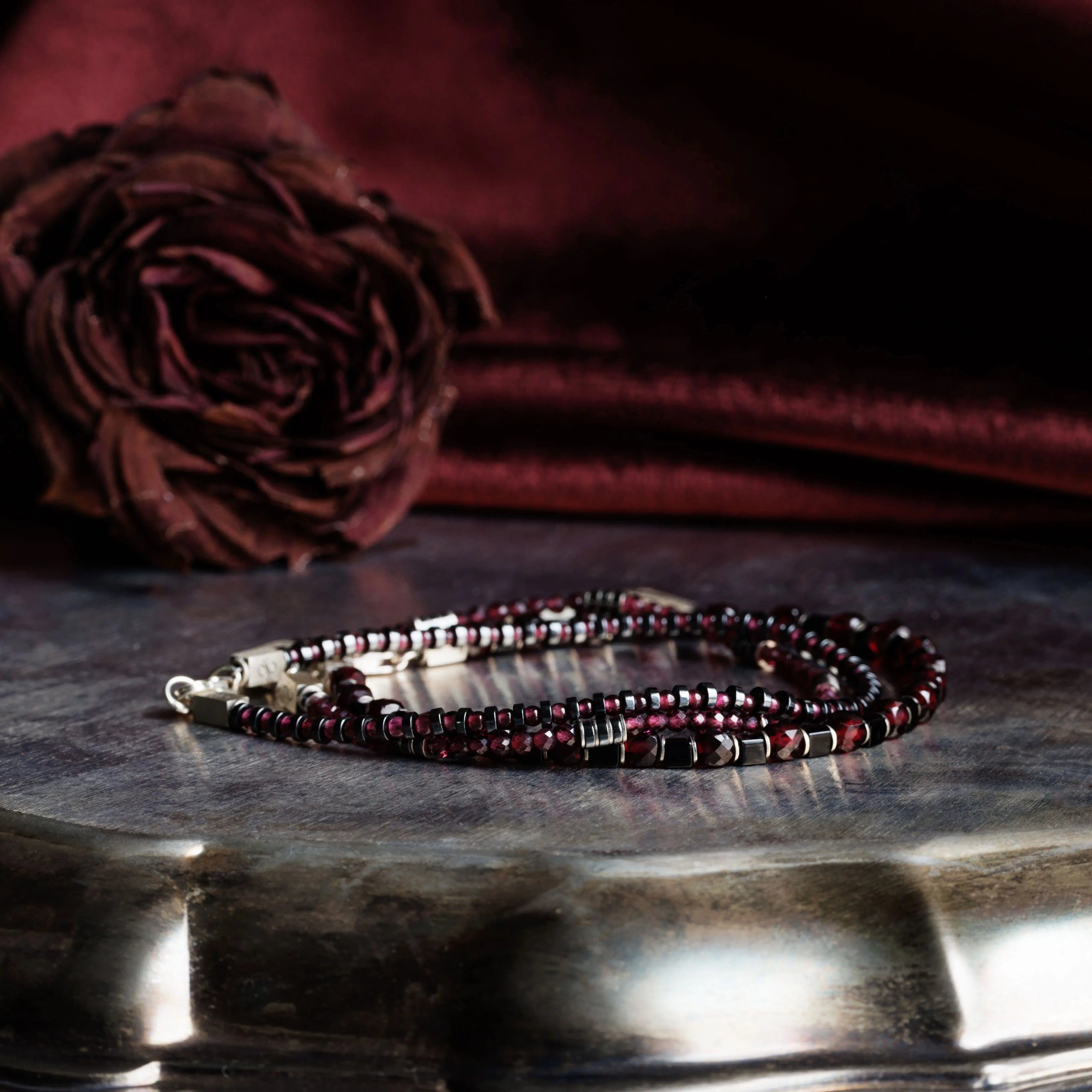 RED GARNET BRACELET XIII (2MM)
