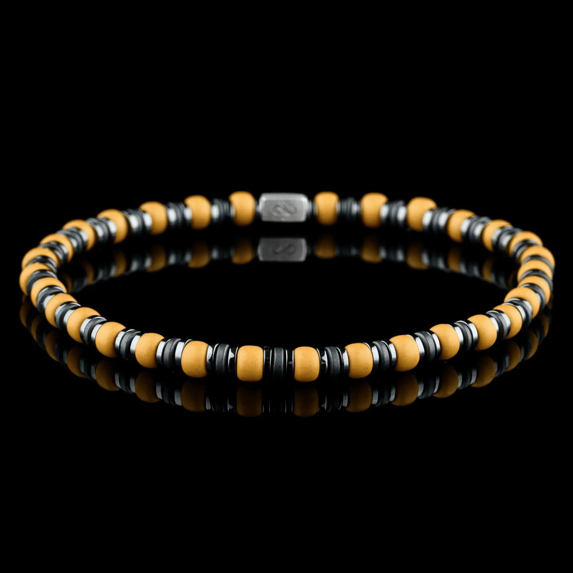 HEMATITE - YELLOW BRACELET XVI (4MM)