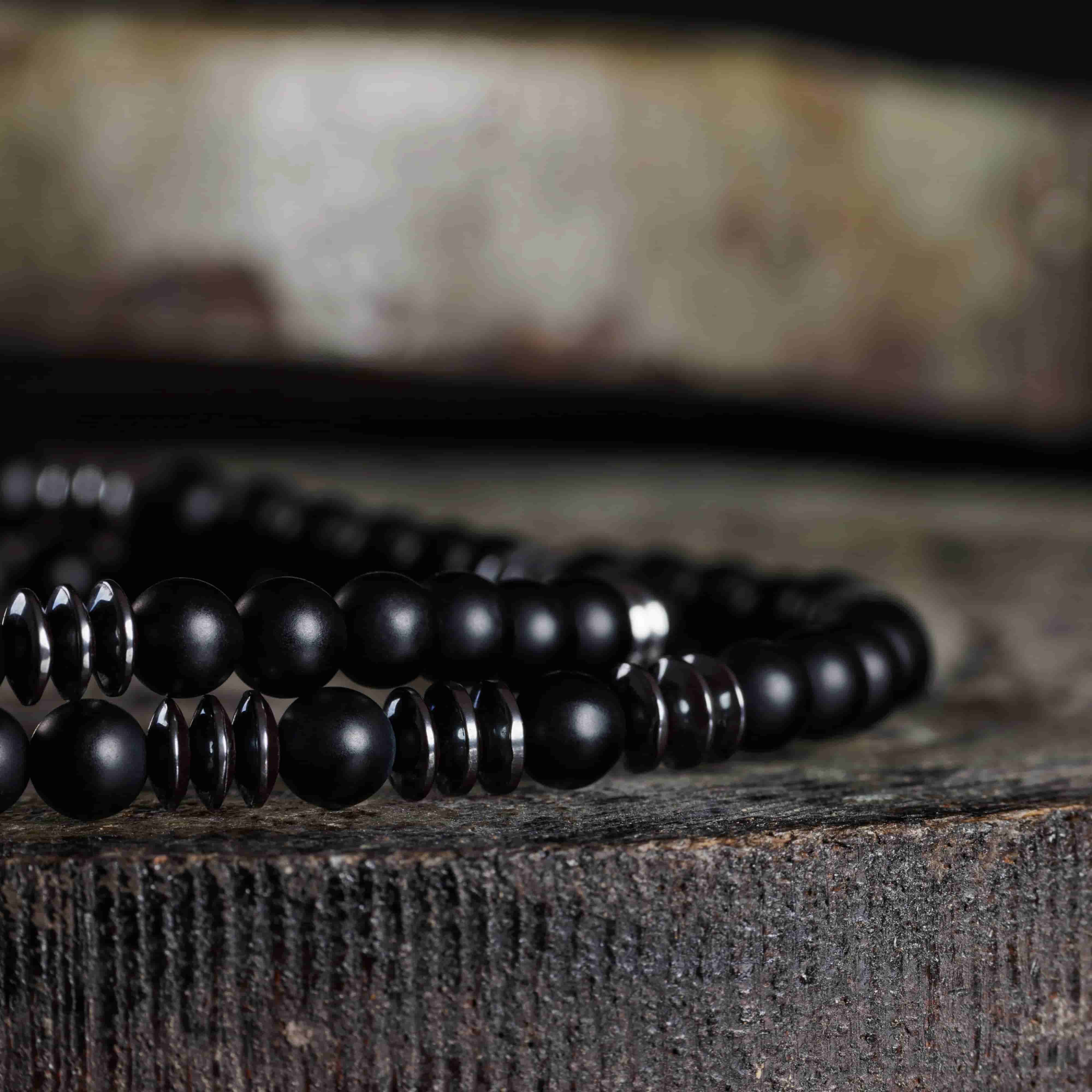 MATTE BLACK ONYX BRACELET (4MM)
