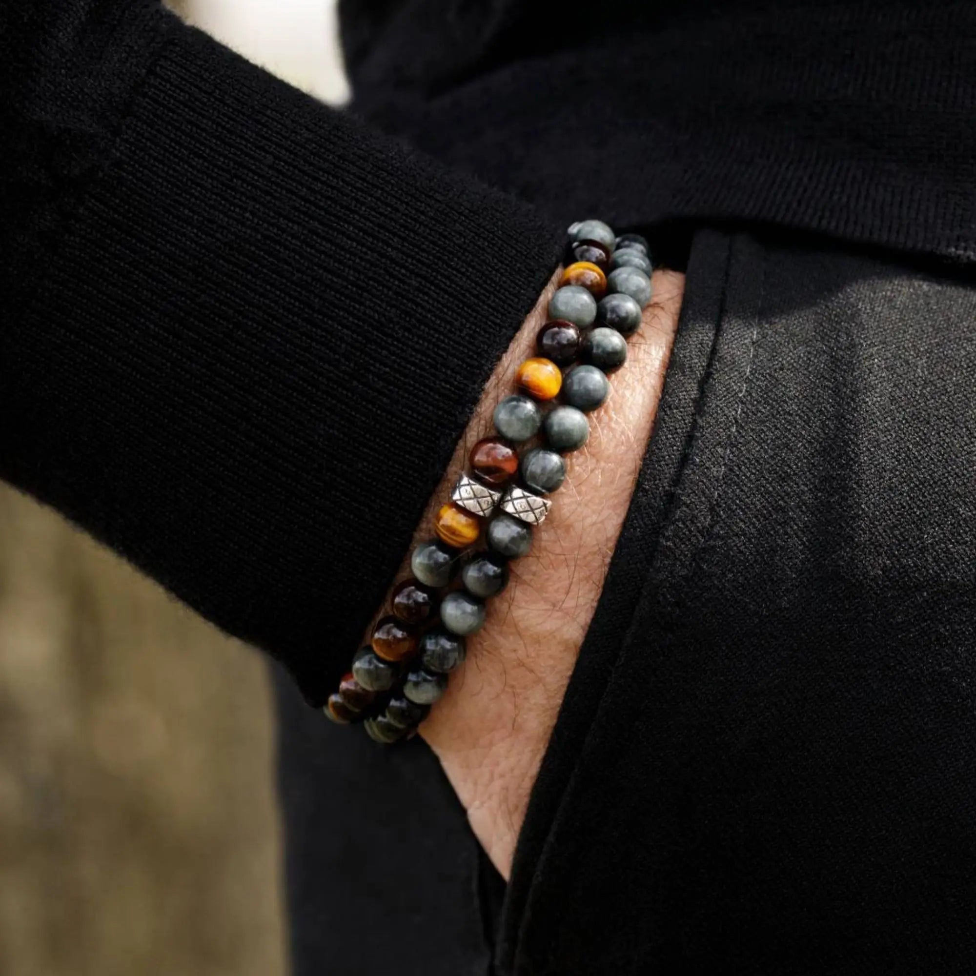 TIGER EYE BRACELET PAIR V (6MM)