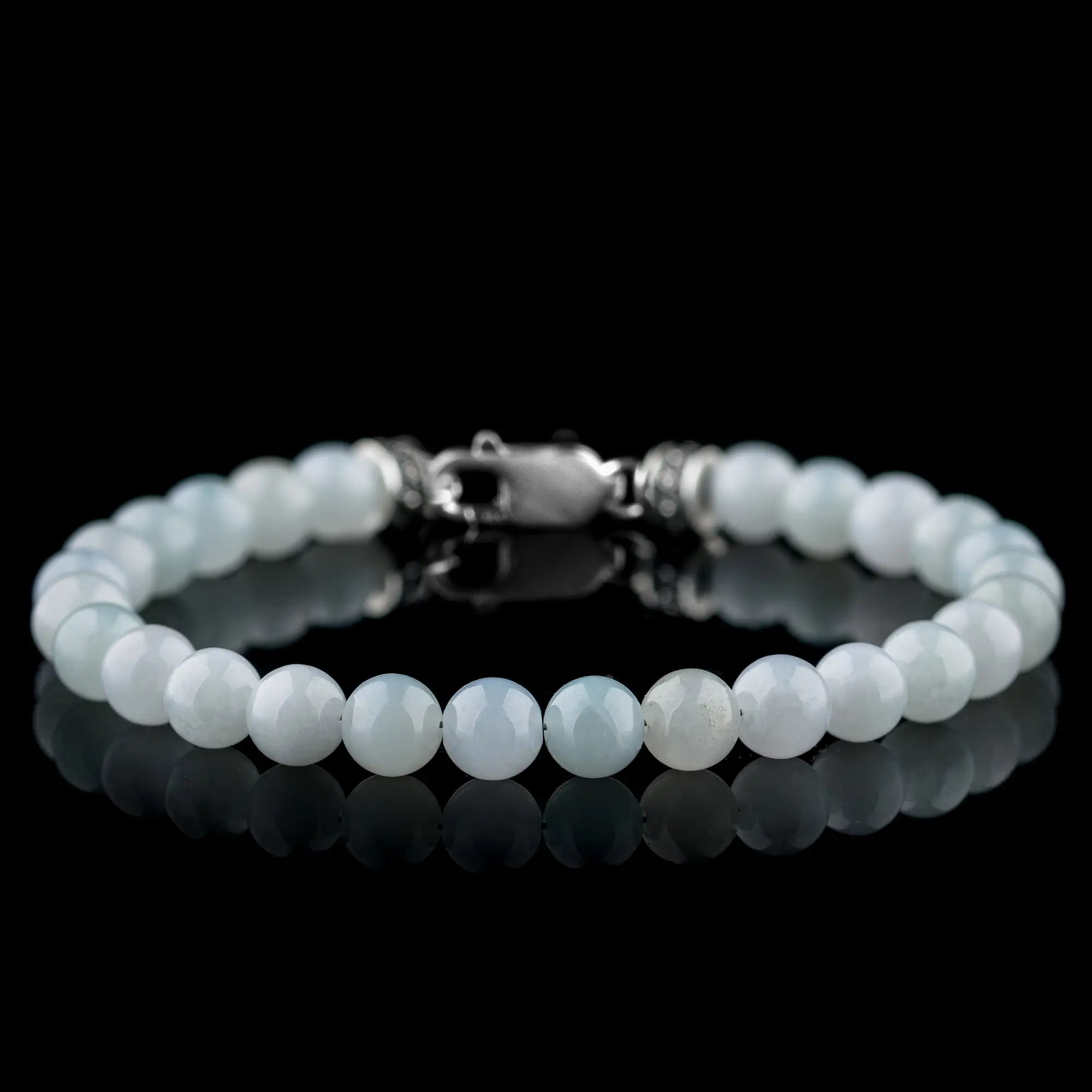 BURMESE GREY GREEN JADE BRACELET XX (7MM)
