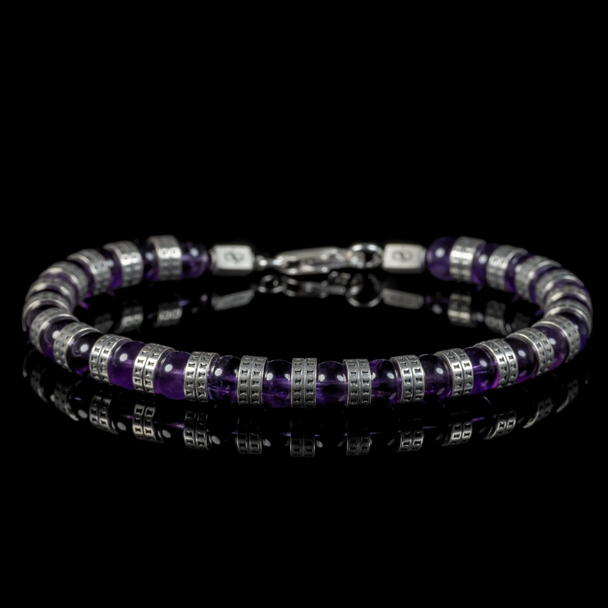 ARMORED AMETHYST BRACELET VIII (6MM)