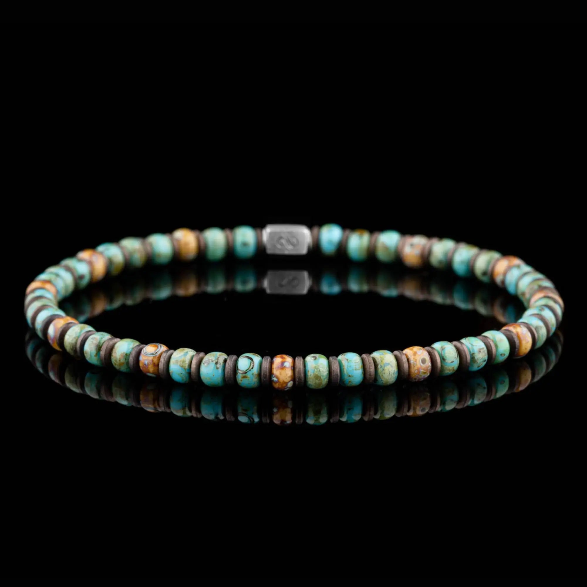 CAMEL-TURQUOISE HEMATITE BRACELET V (4MM)