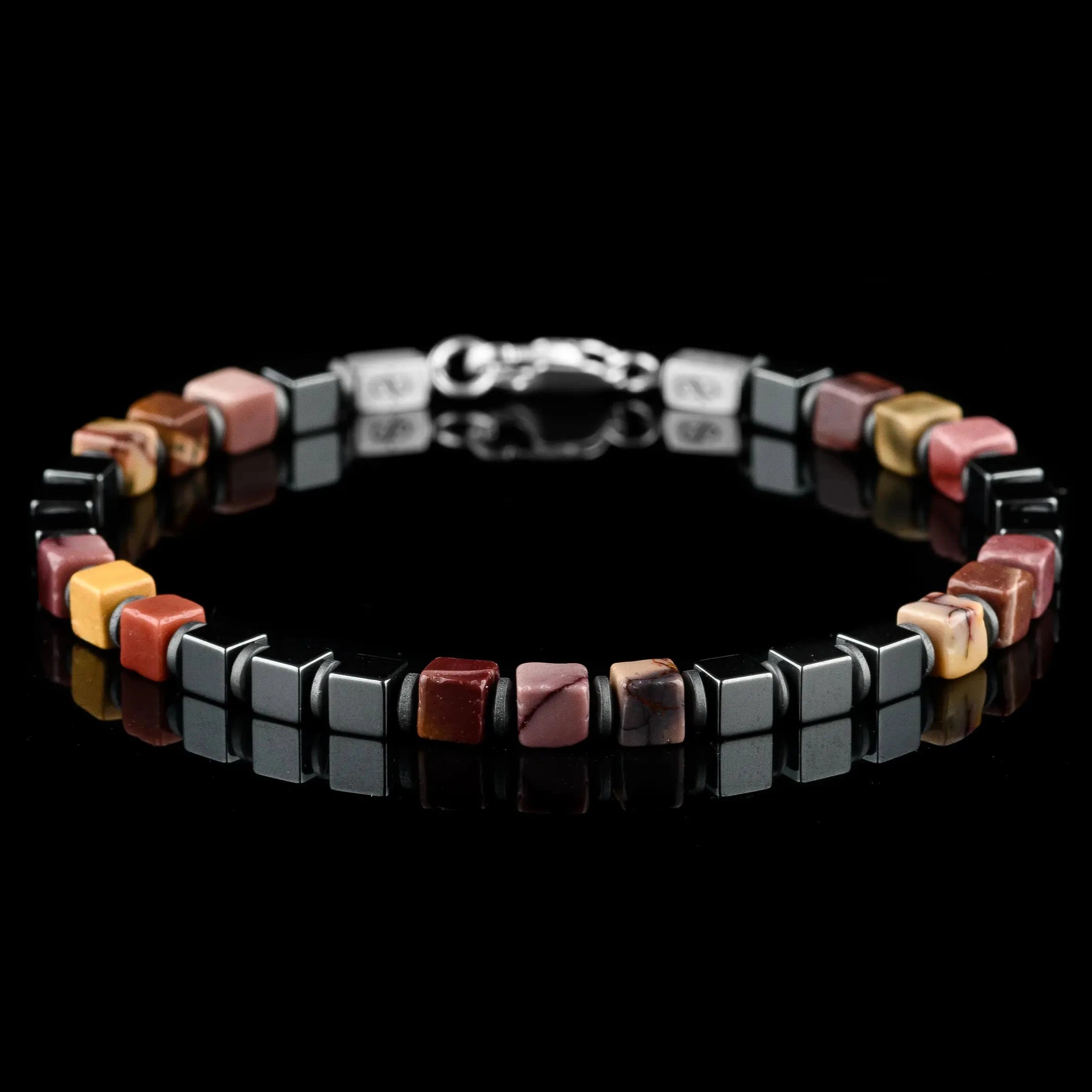 WILLOW CREEK JASPER - HEMATITE BRACELET I (4MM)