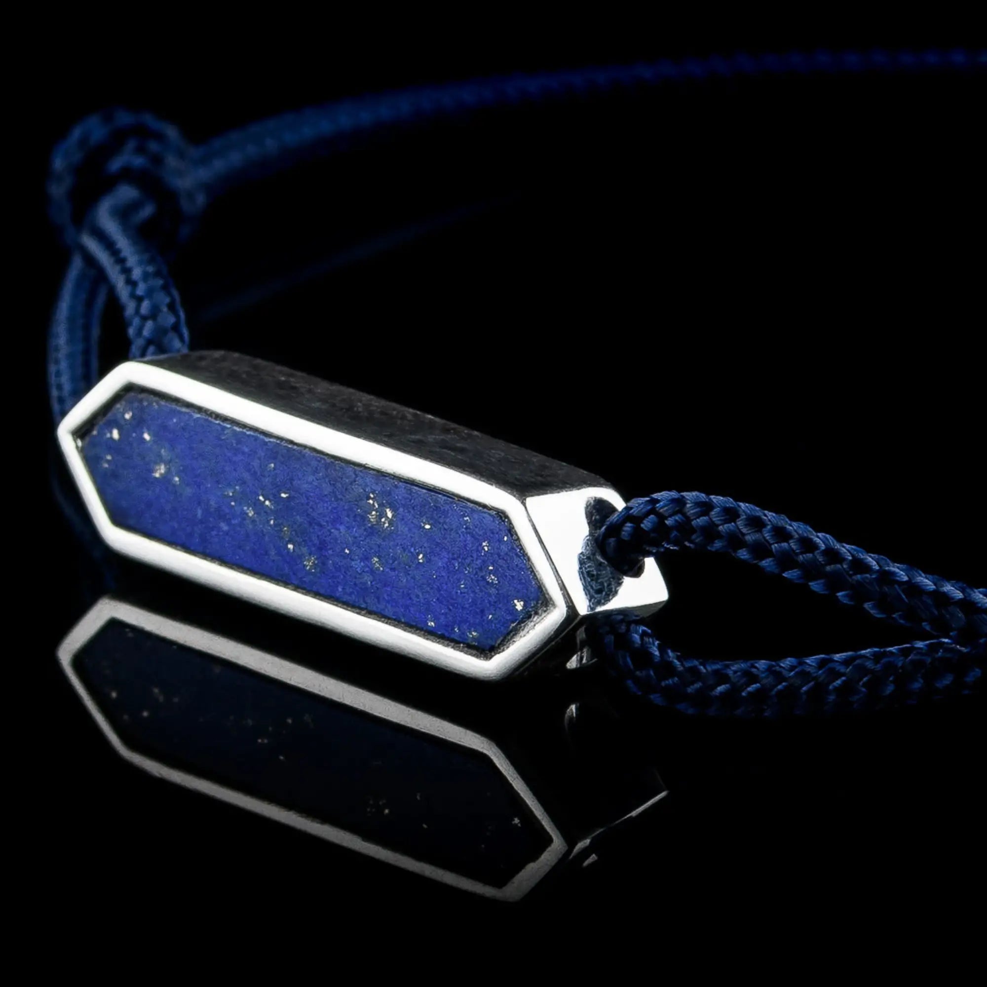 PARACORD LAPIS LAZULI & SILVER BRACELET I