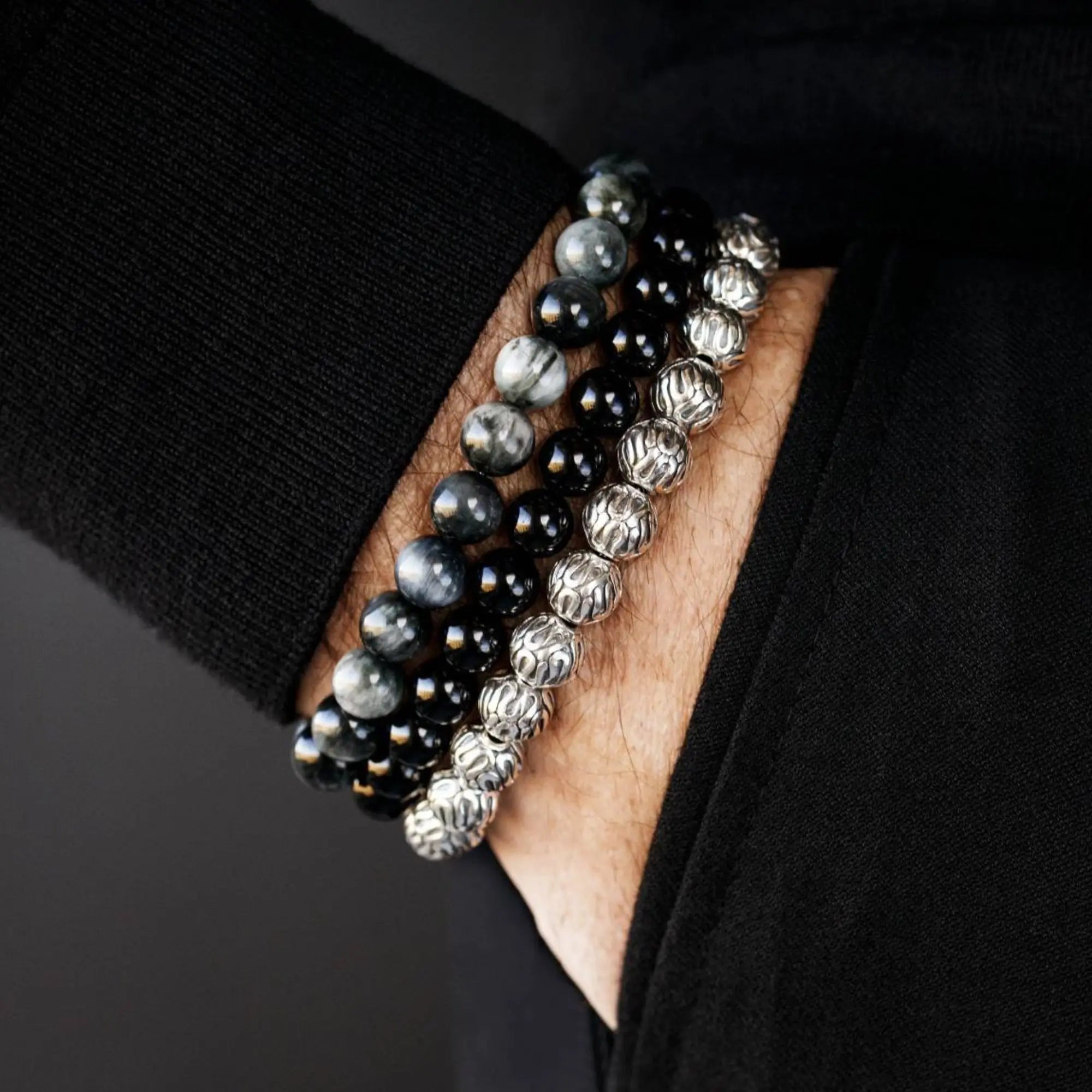 SILVER BRACELET BUNDLE (8MM)