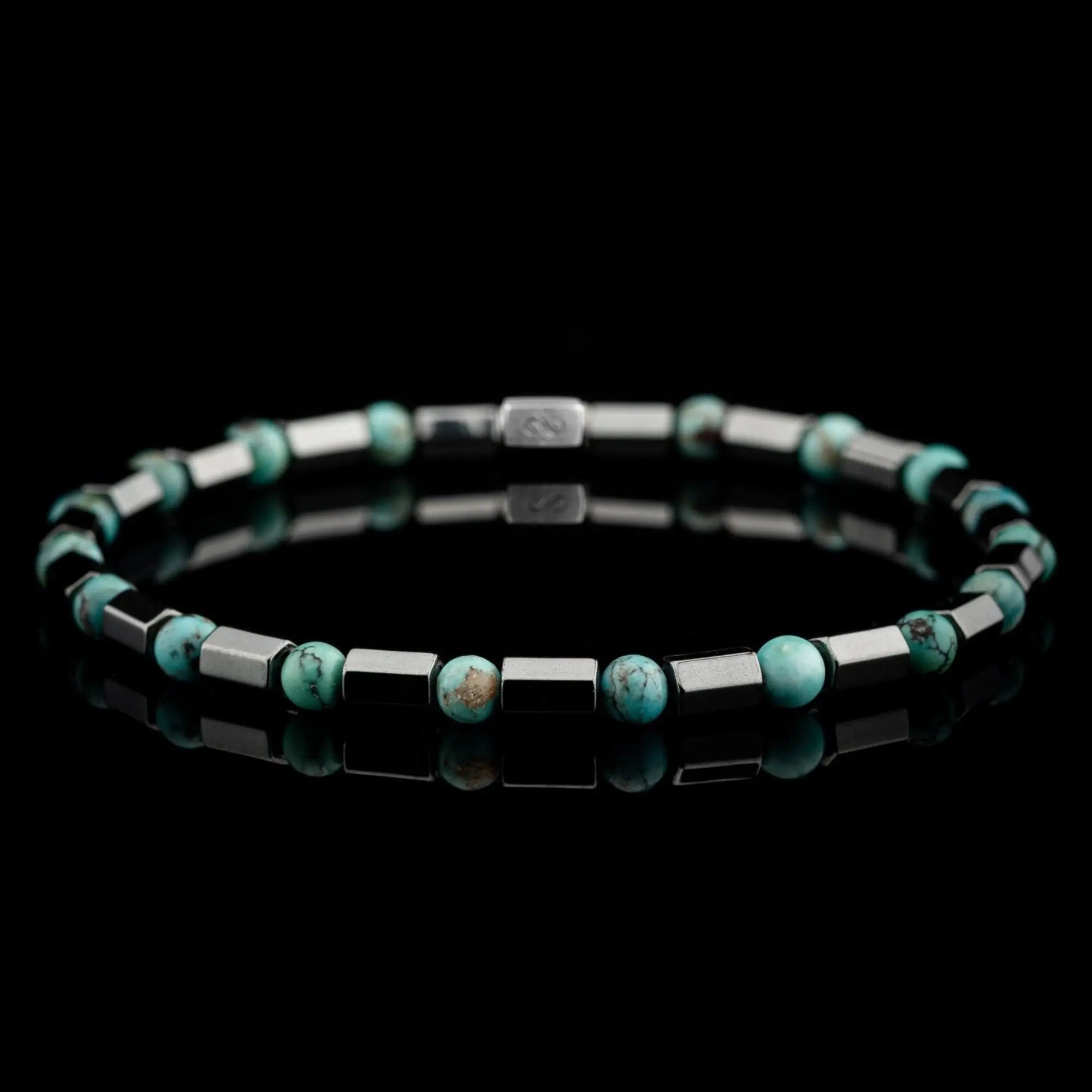 TURQUOISE HEXAGON BRACELET IX (4MM)