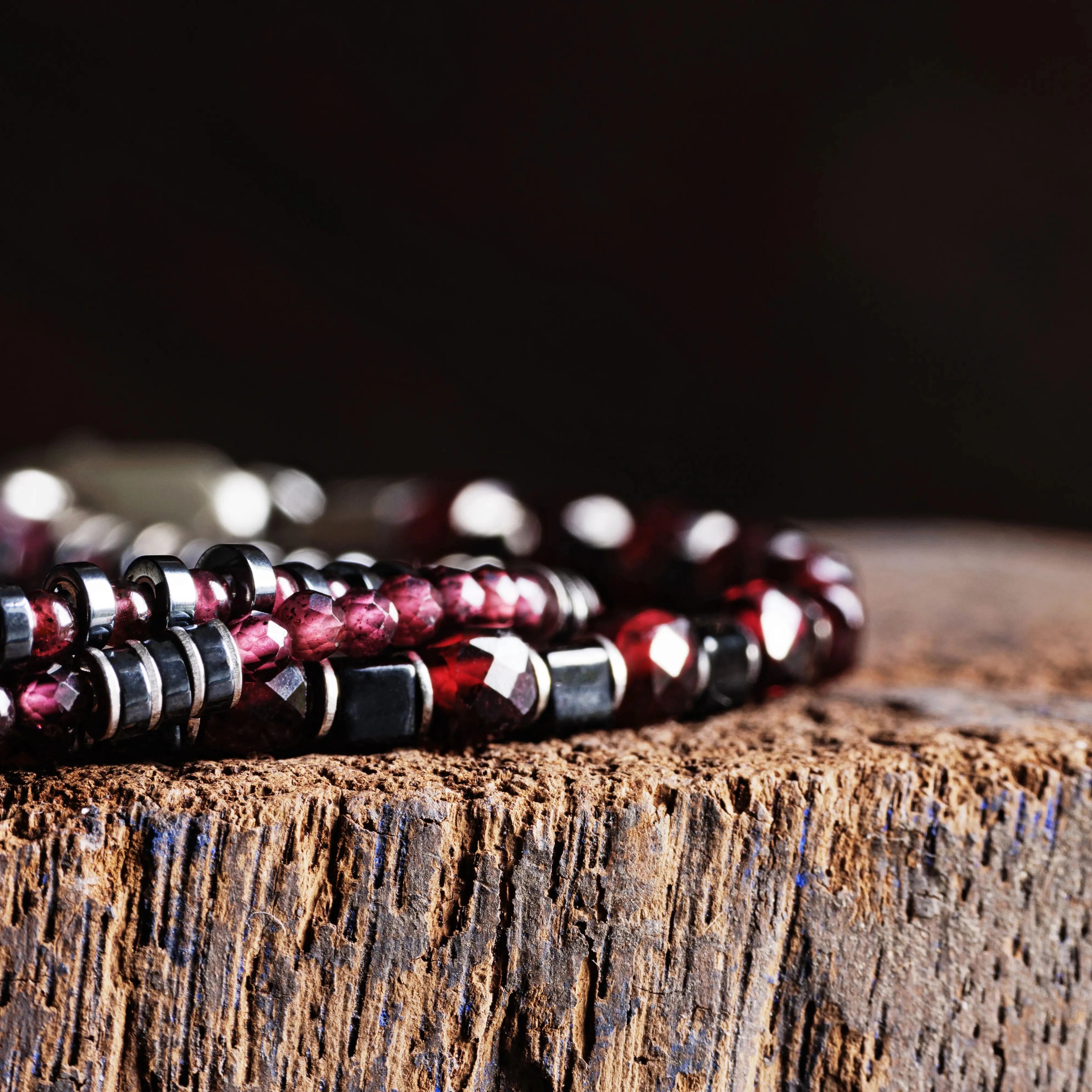 RED GARNET BRACELET BUNDLE (2 & 4MM)