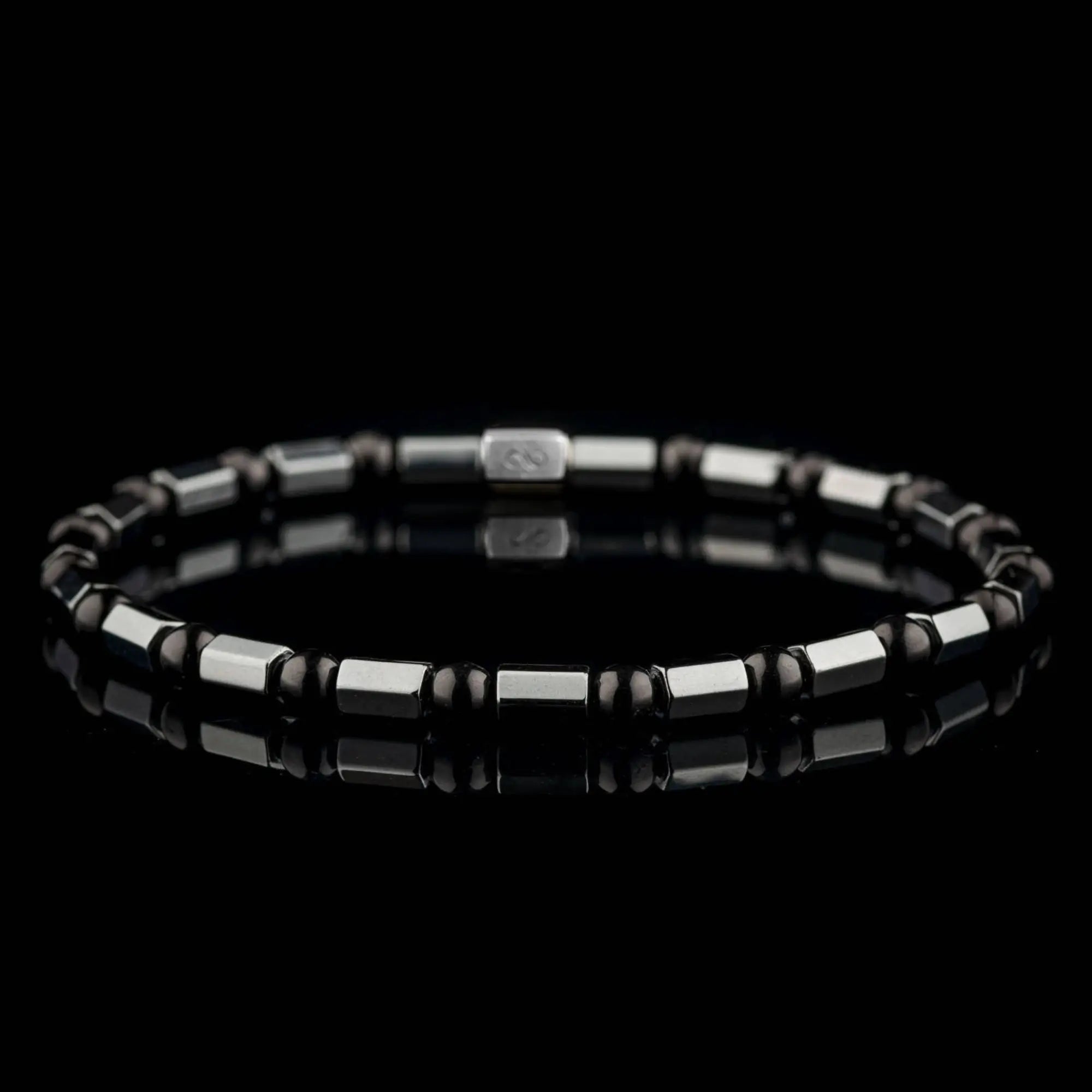 BLACK TOURMALINE HEXAGON BRACELET V (4MM)