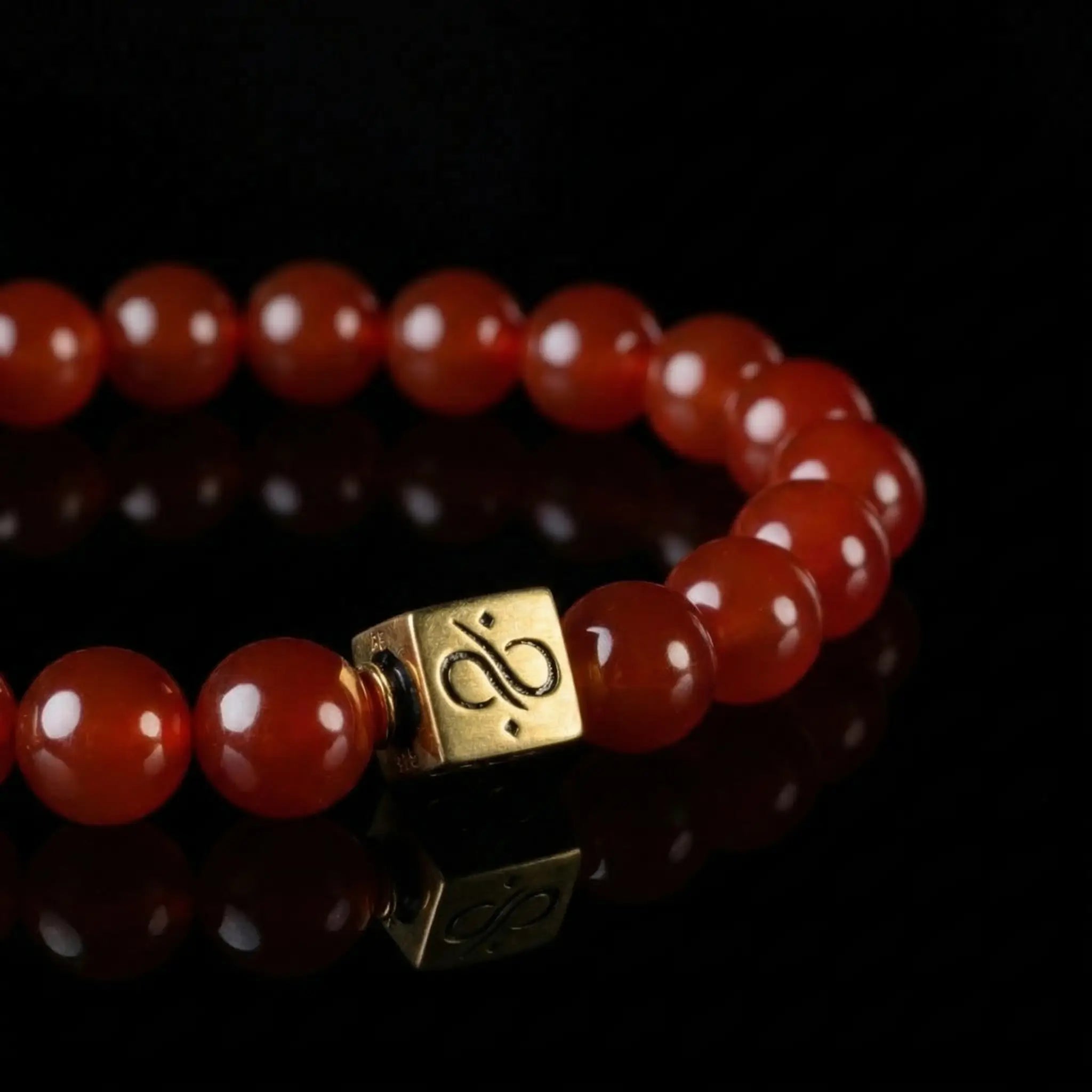CARNELIAN GOLD VERMEIL BRACELET I (8MM)