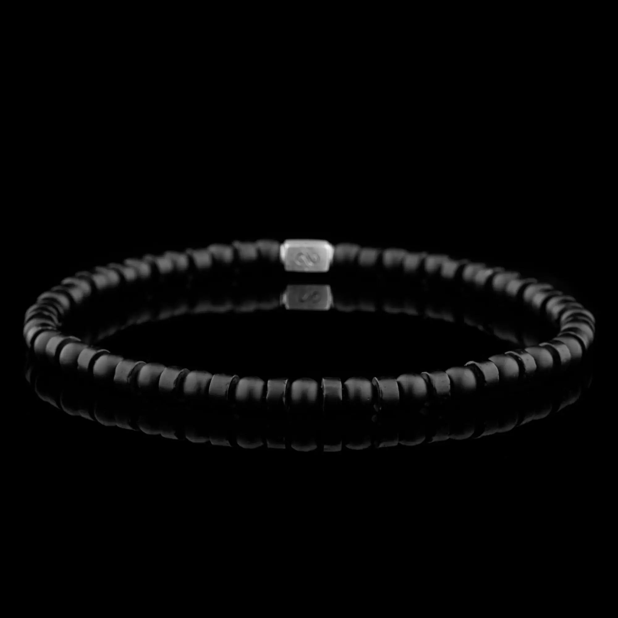 BLACK AGATE BRACELET VI (4MM)