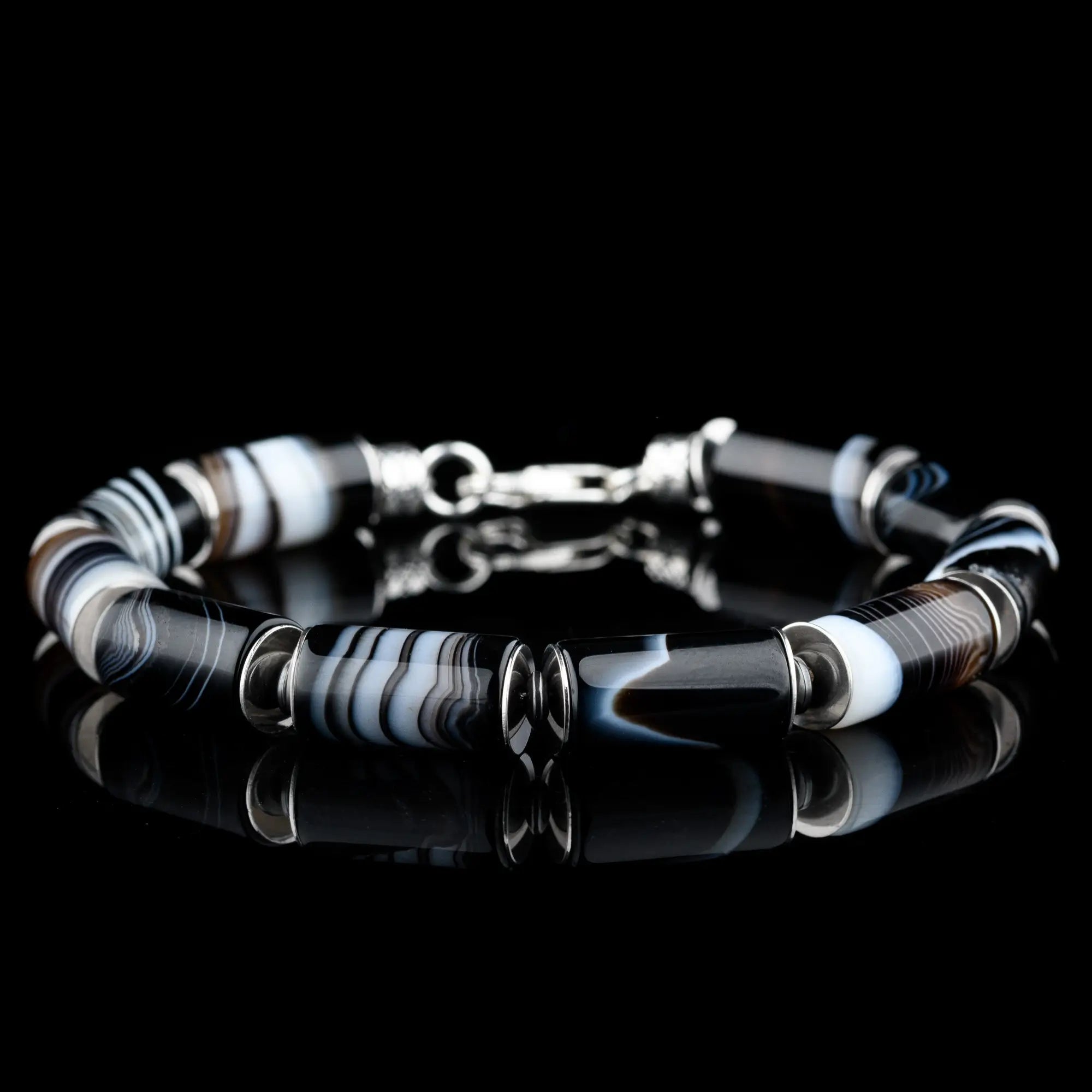 TUXEDO AGATE BRACELET I (8MM)