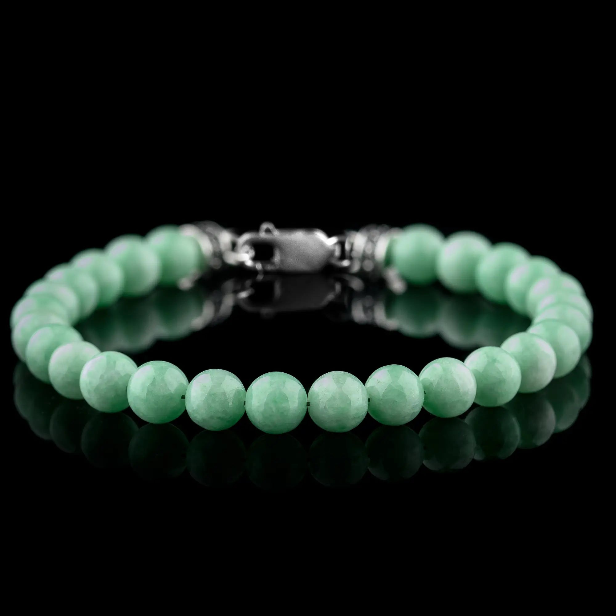 BURMESE MINT GREEN JADE BRACELET XIX (7MM)