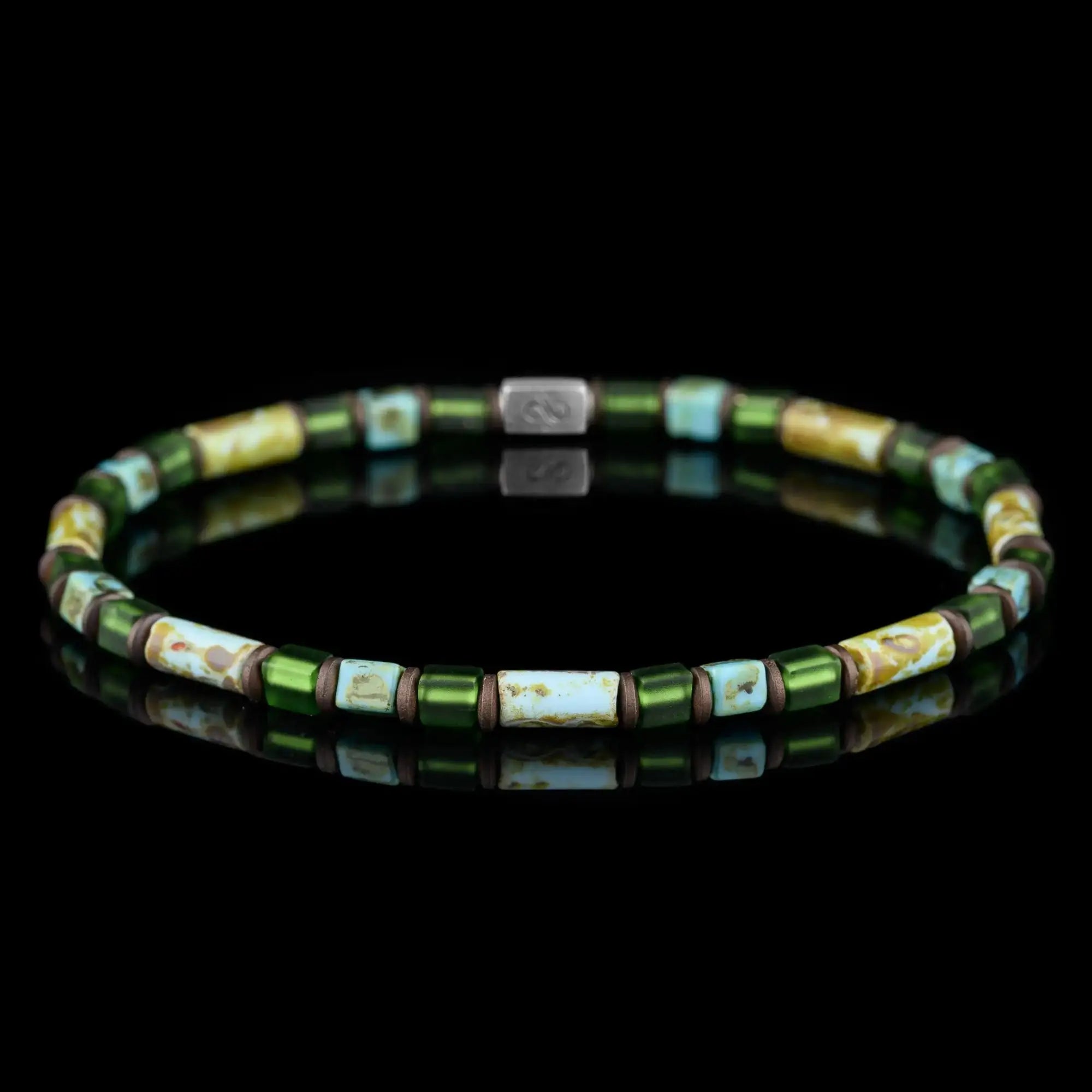 HEMATITE MIXED BLUE/GREEN BRACELET I (4MM)