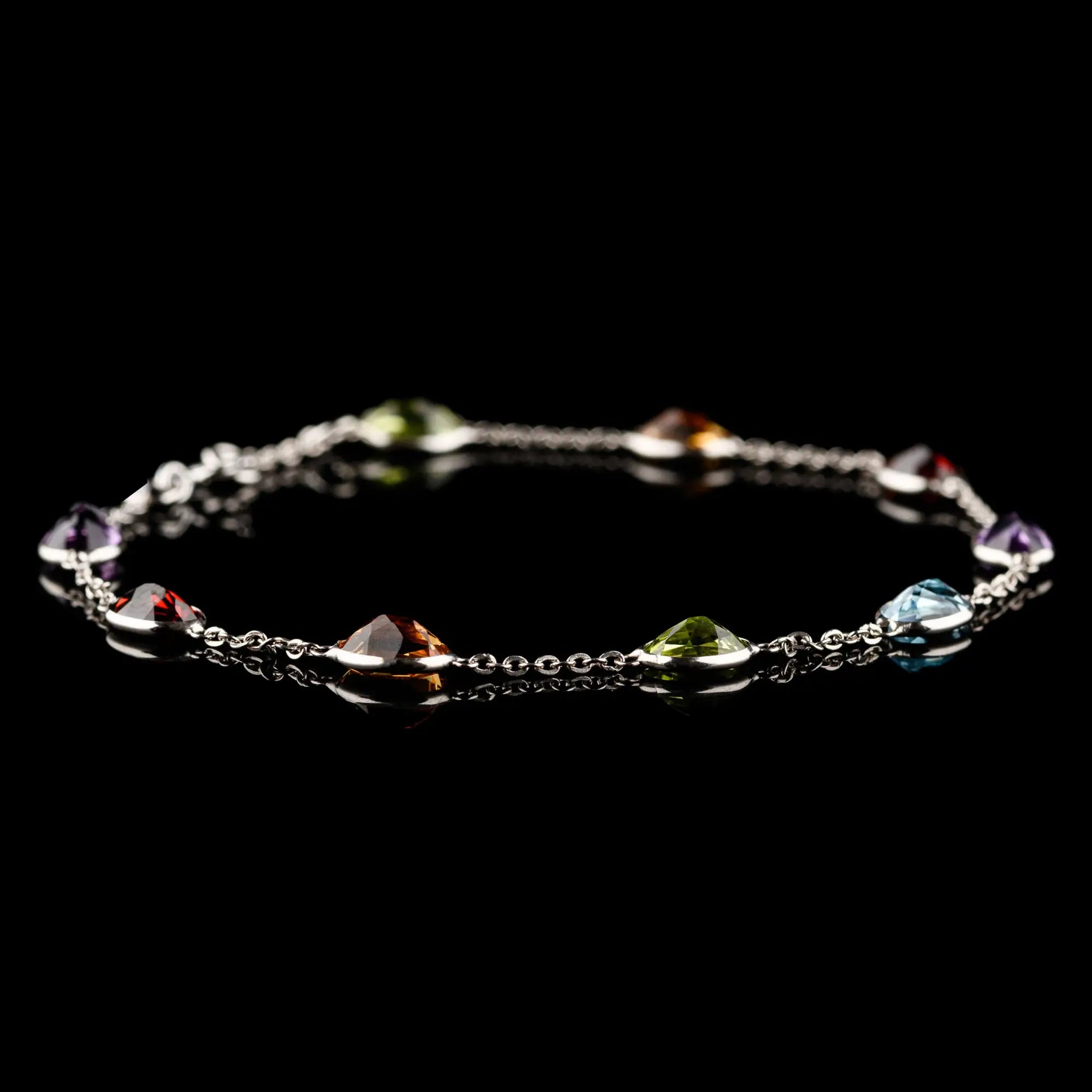 WHITE GOLD MULTICOLOR BRACELET II (7X5MM)