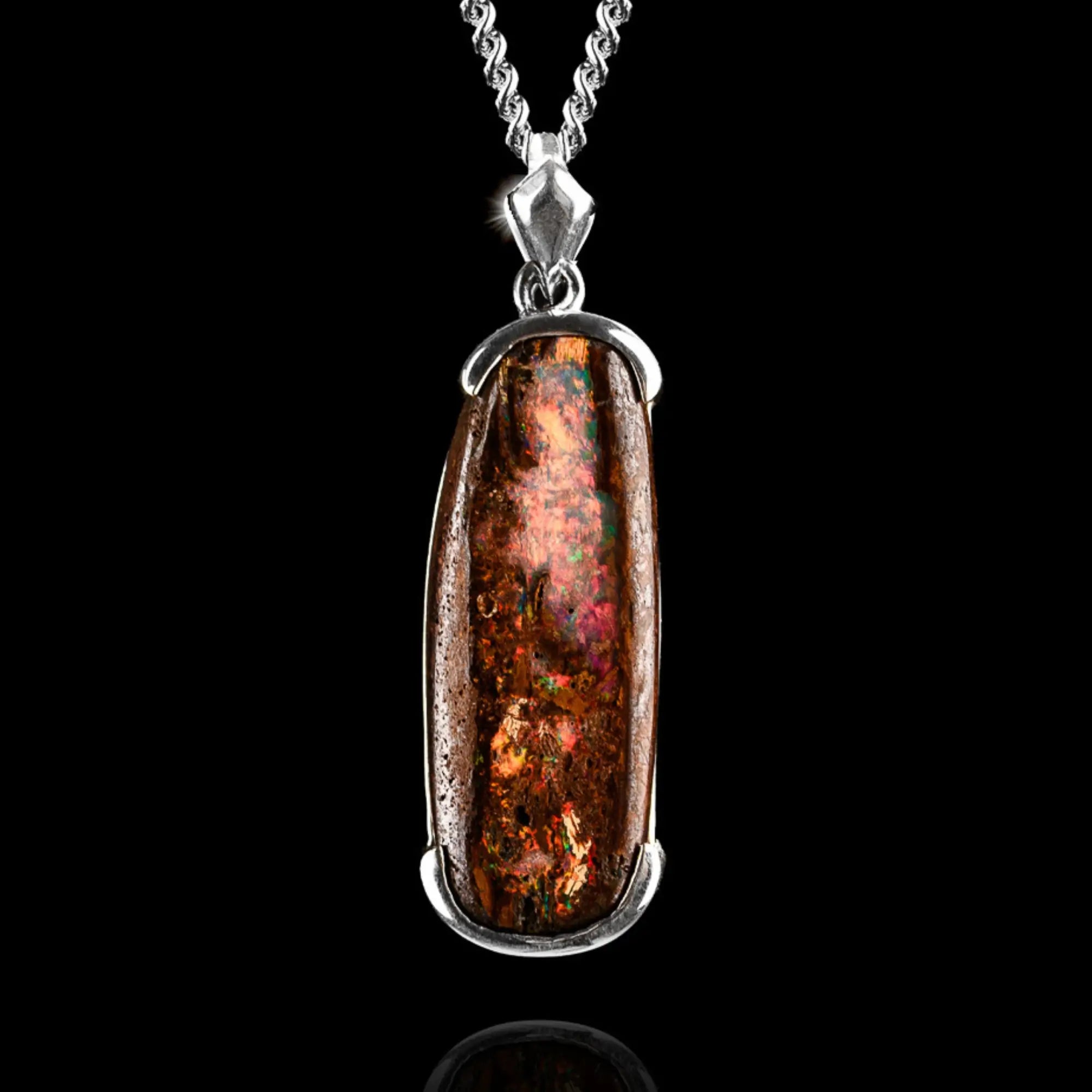 AUSTRALIAN BOULDER OPAL PENDANT 10.90CT (XVI)