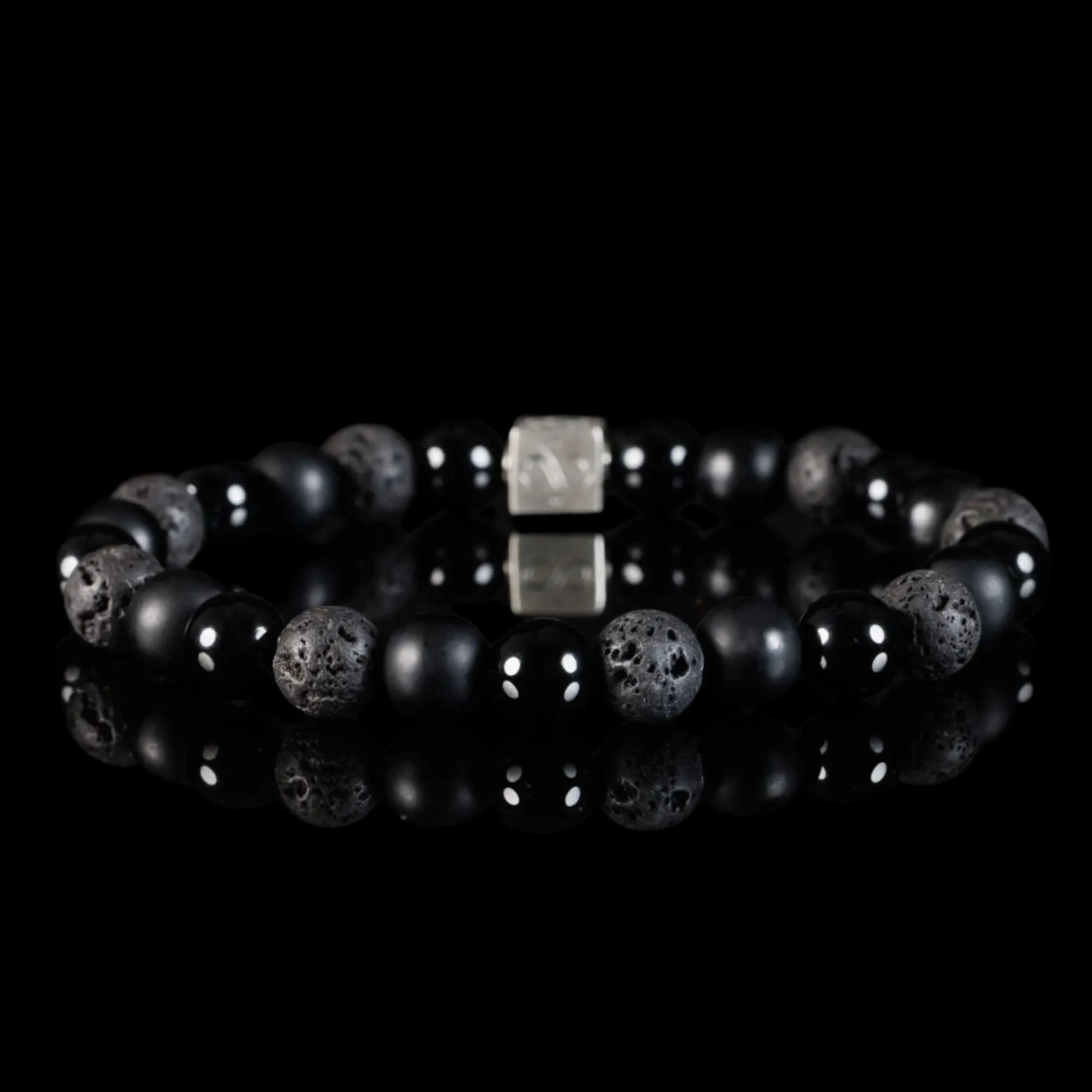 BLACK MIXED BRACELET II (8MM)