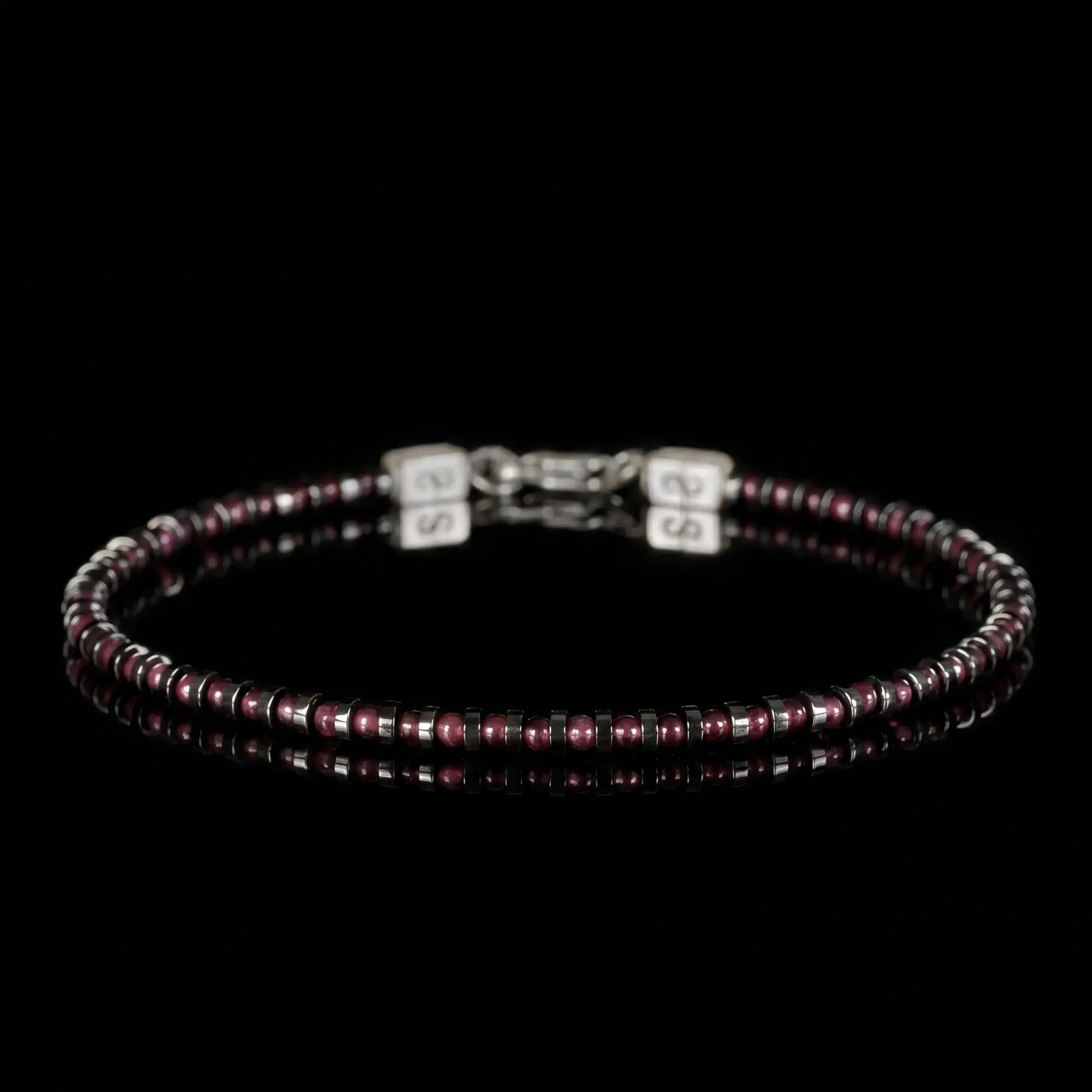 RED GARNET BRACELET XIII (2MM)