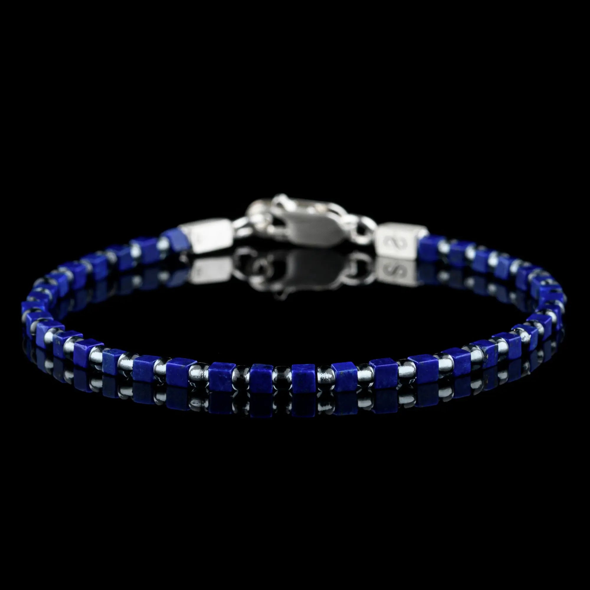 LAPIS LAZULI CUBE BRACELET I (2.5MM)
