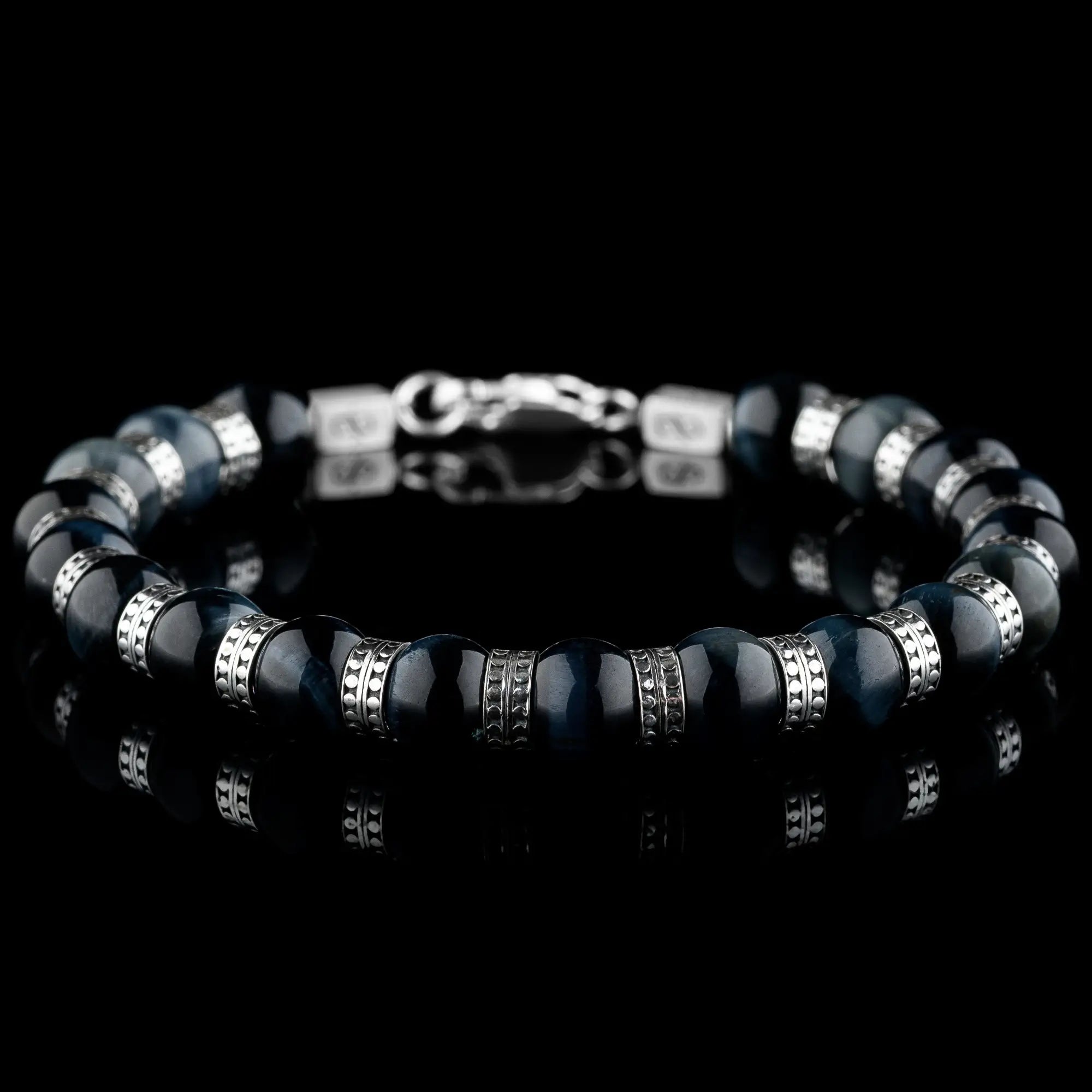 BLUE TIGER EYE BRACELET III (8MM)