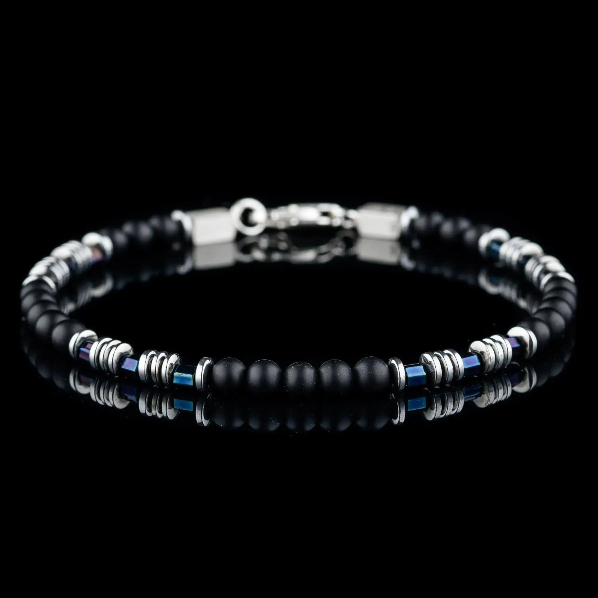 BLACK AGATE BRACELET VII (4MM)