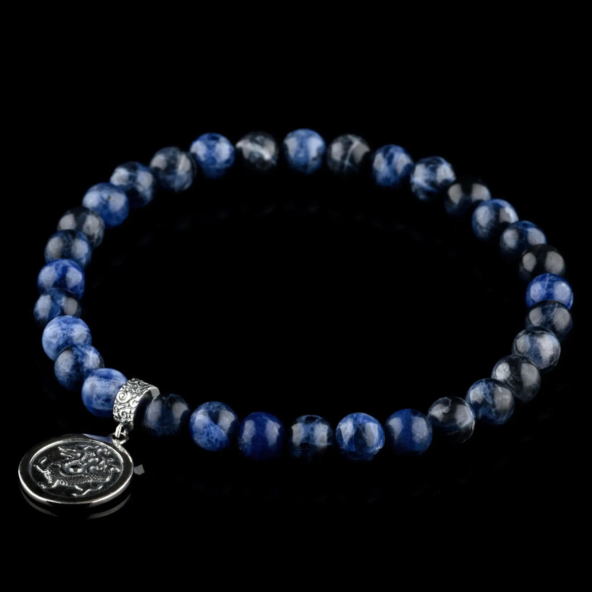 SODALITE - BLUE DRAGON BRACELET  (6MM)