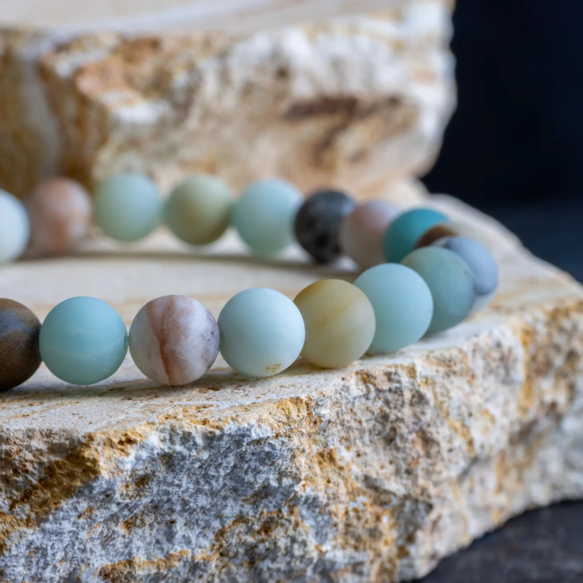 MULTICOLOR GREEN AMAZONITE BRACELET I (8MM)