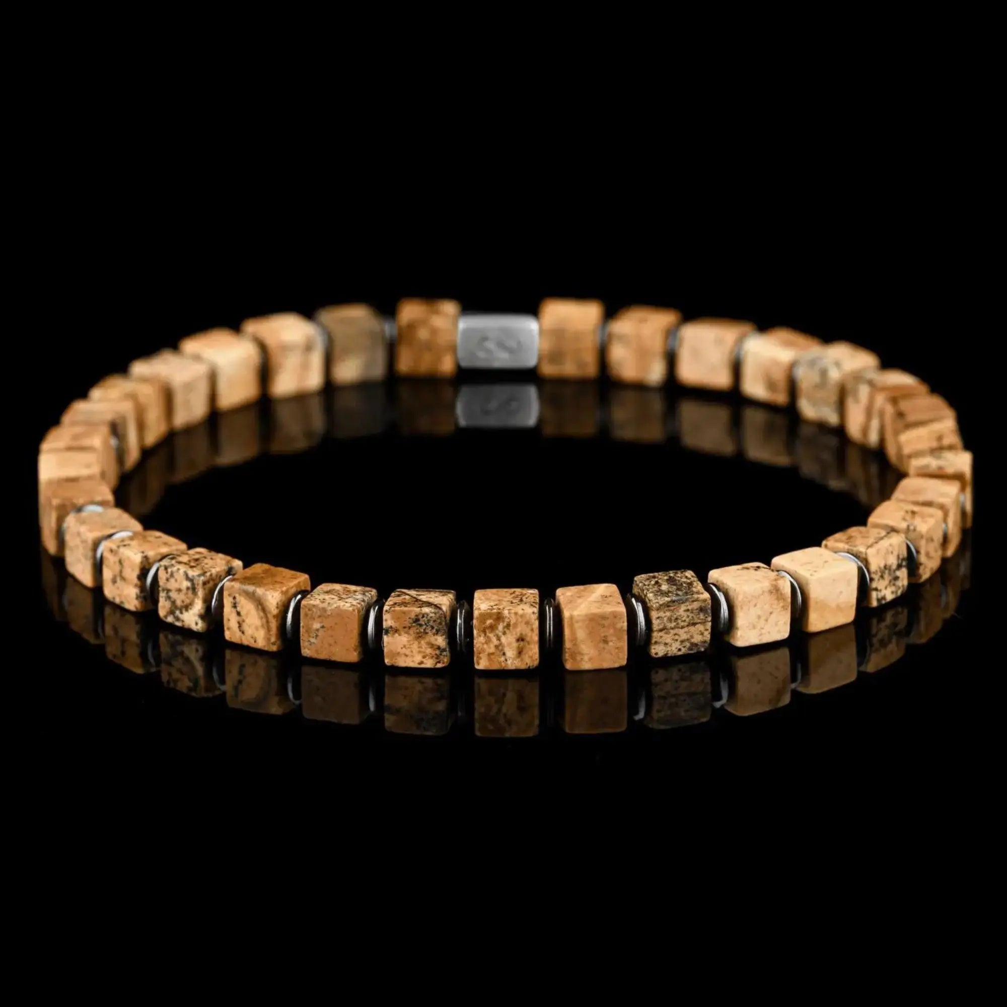 LANDSCAPE JASPER - CUBE BRACELET X (4MM)