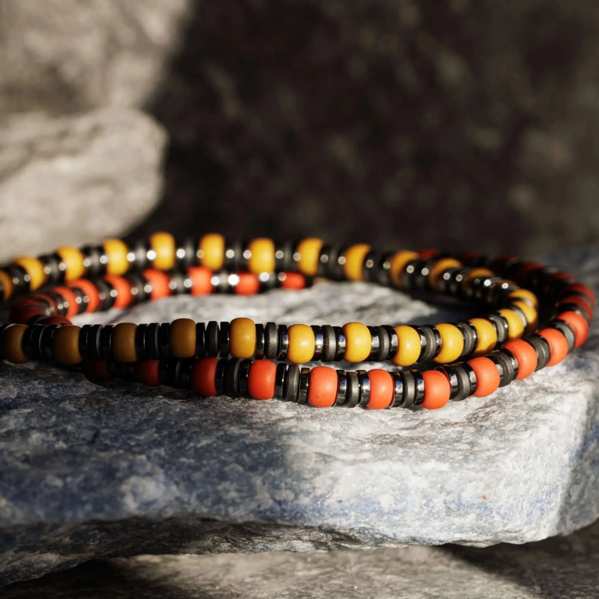 HEMATITE - YELLOW BRACELET XVI (4MM)