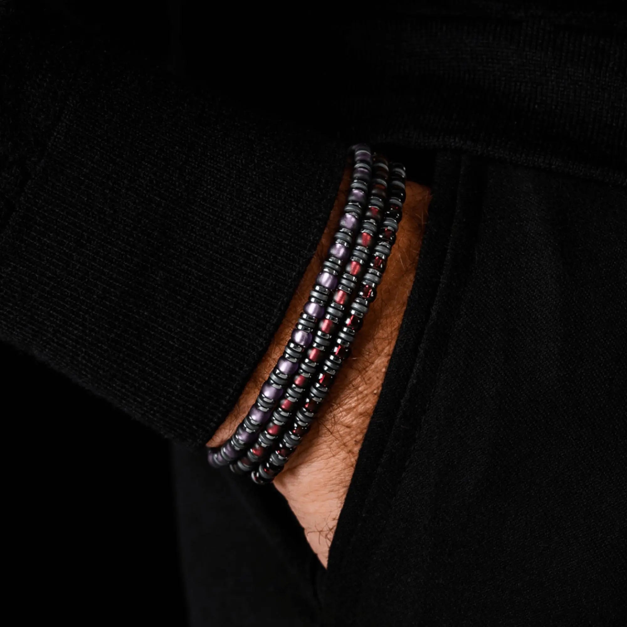 HEMATITE - MATTE WINE RED BRACELET XXIII (4MM)