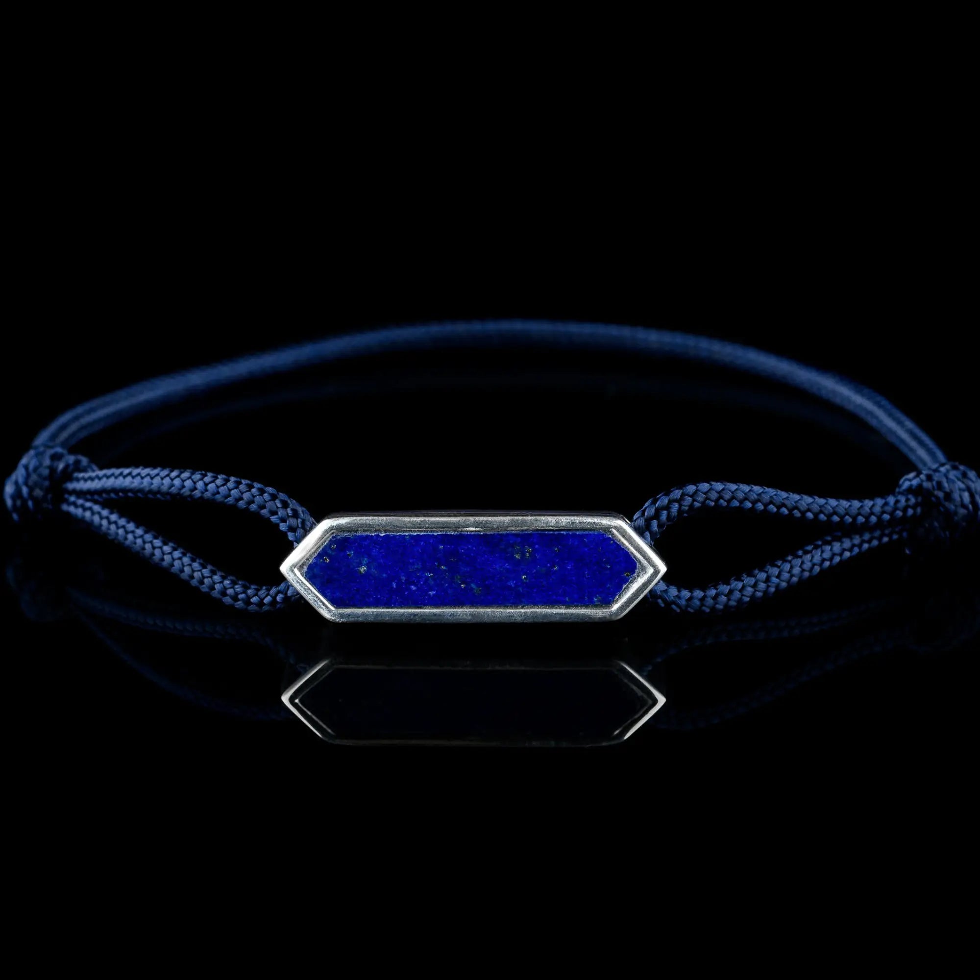 PARACORD LAPIS LAZULI & SILVER BRACELET I