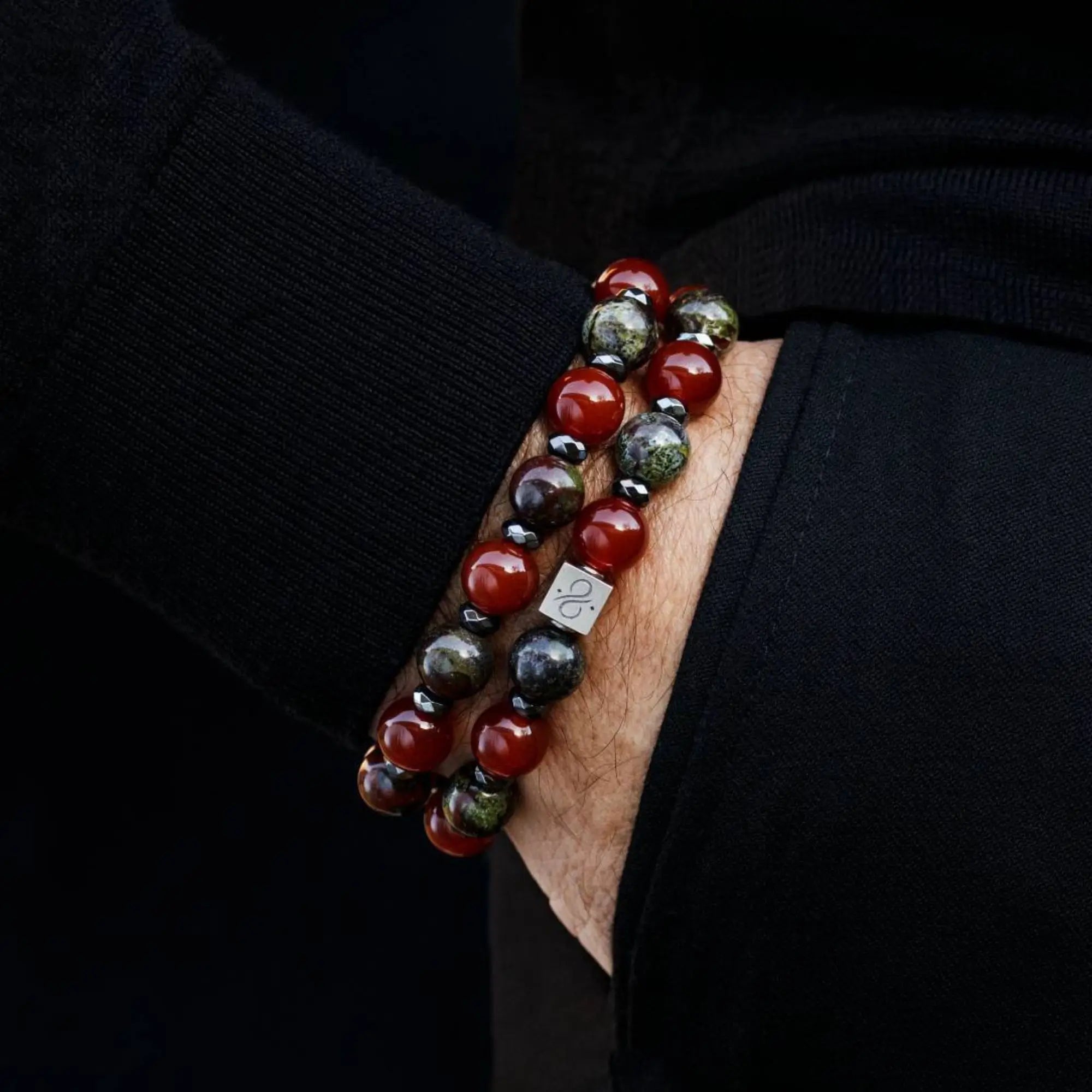 DRAGON BLOOD﻿﻿﻿ JASPER - CARNELIAN BRACELET IV (10MM)