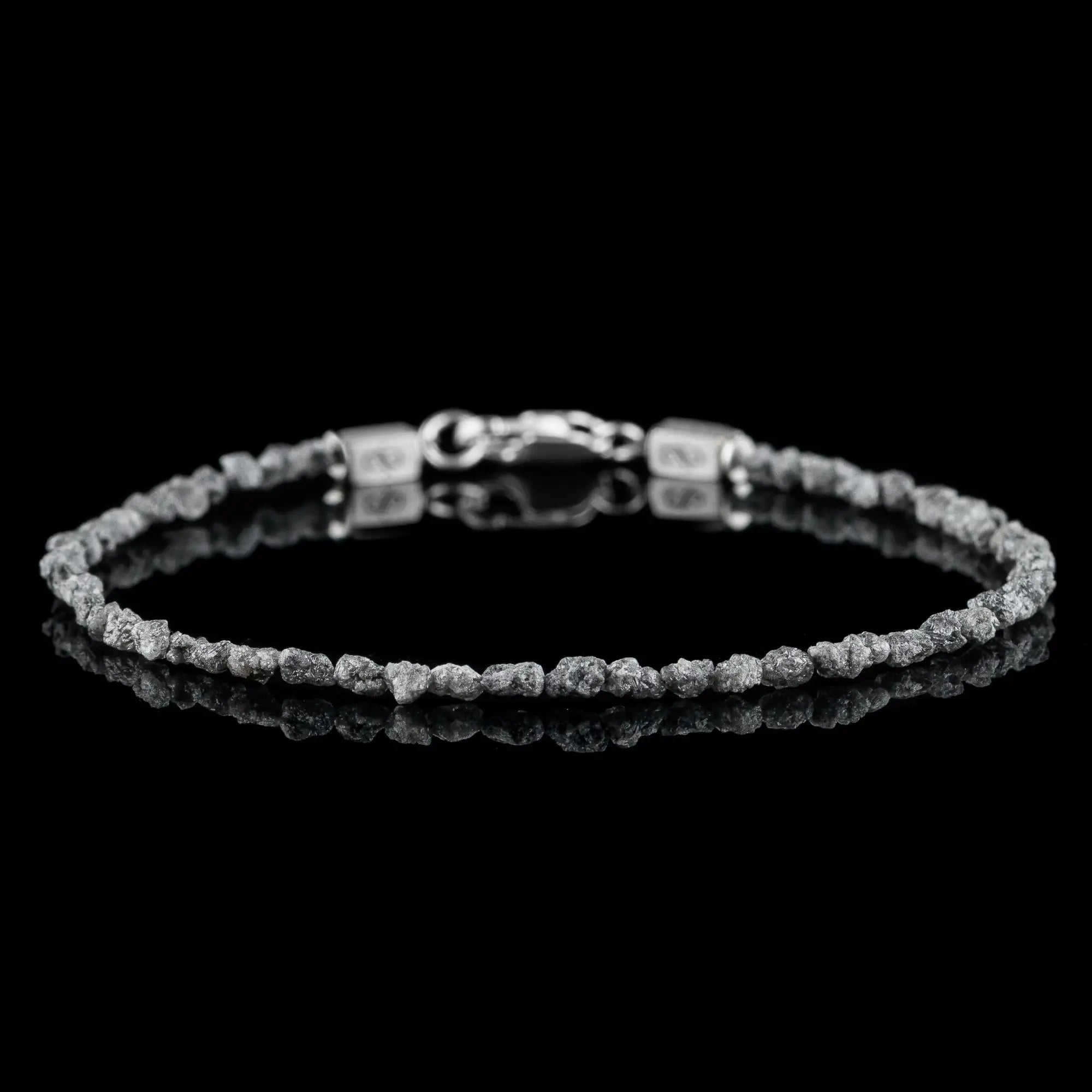 RAW SILVERY DIAMOND BRACELET III (2.5-3.5MM)