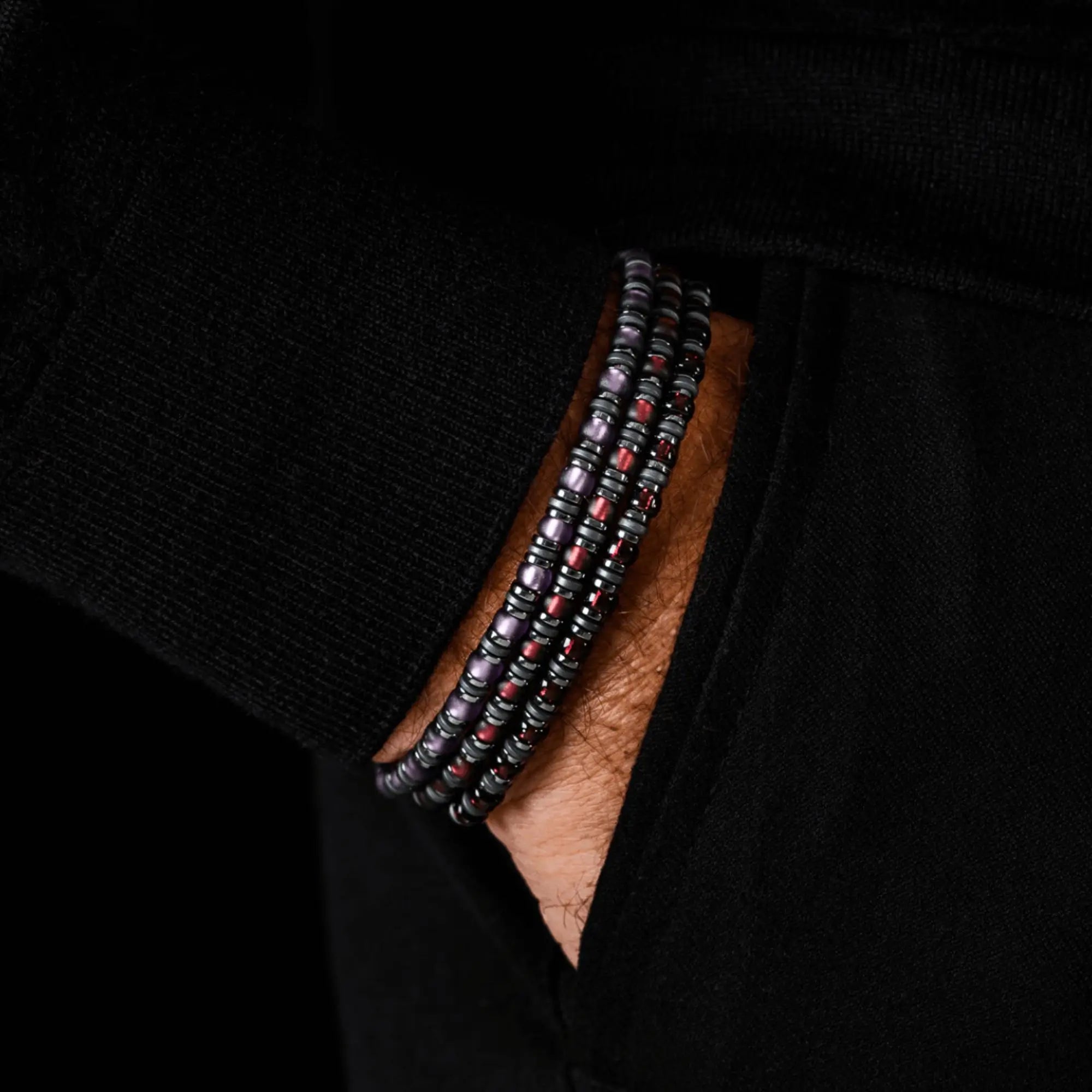 HEMATITE - PURPLE BRACELET XXI (4MM)