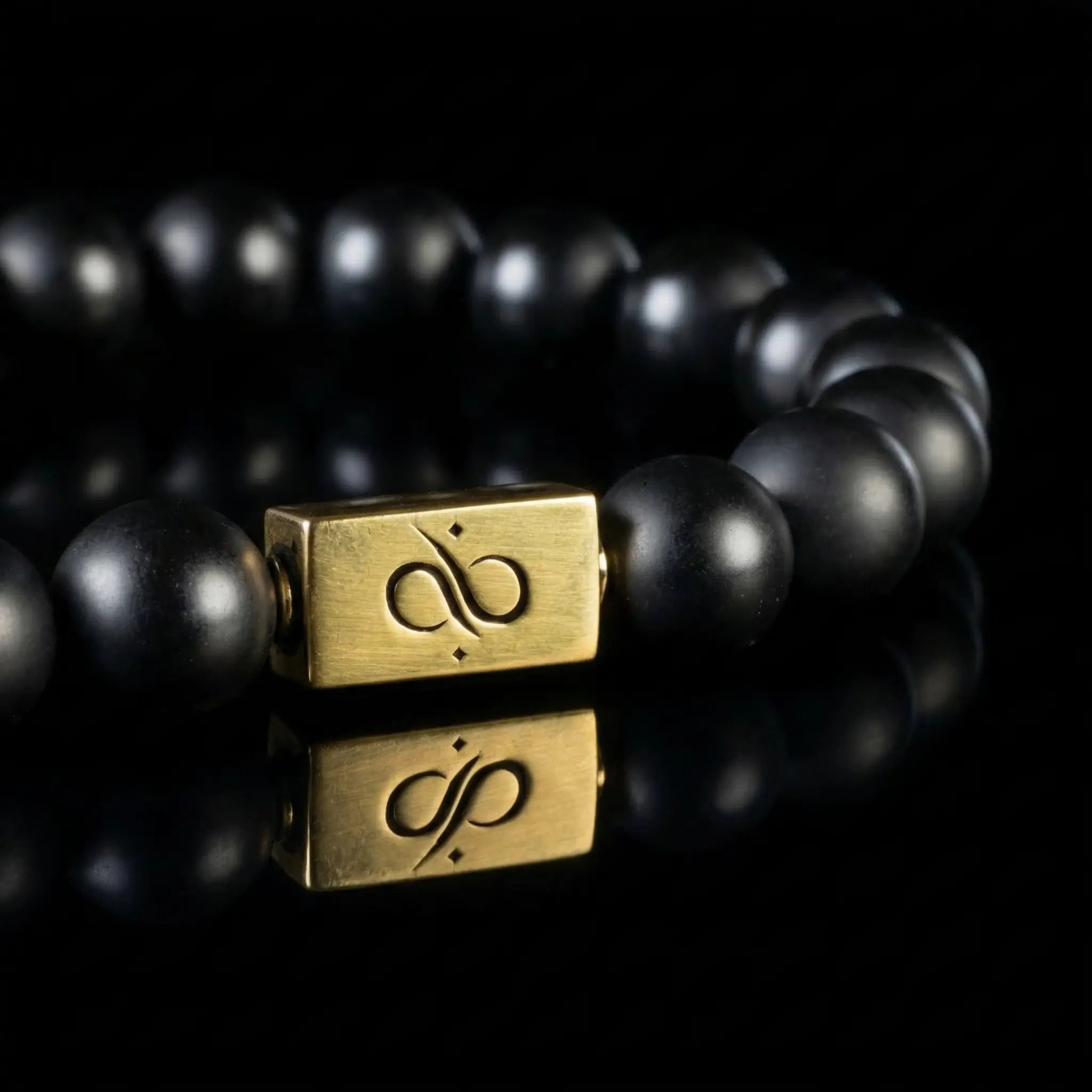 MATTE ONYX GOLD VERMEIL BRACELET I (10MM)