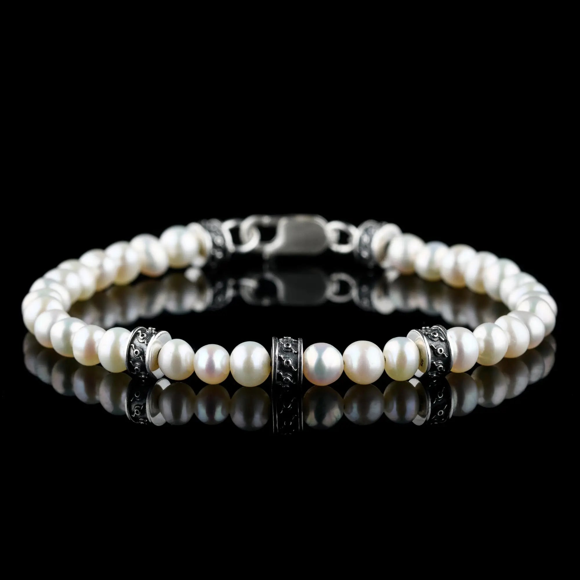 WHITE PEARL BRACELET I (6MM)