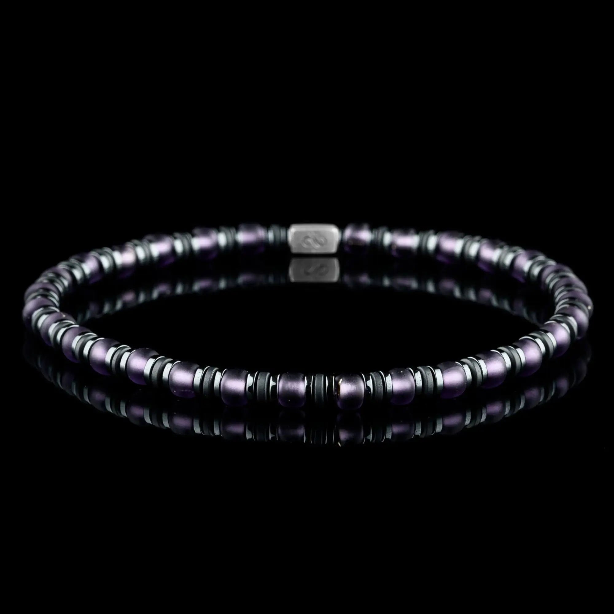 HEMATITE - PURPLE BRACELET XXI (4MM)