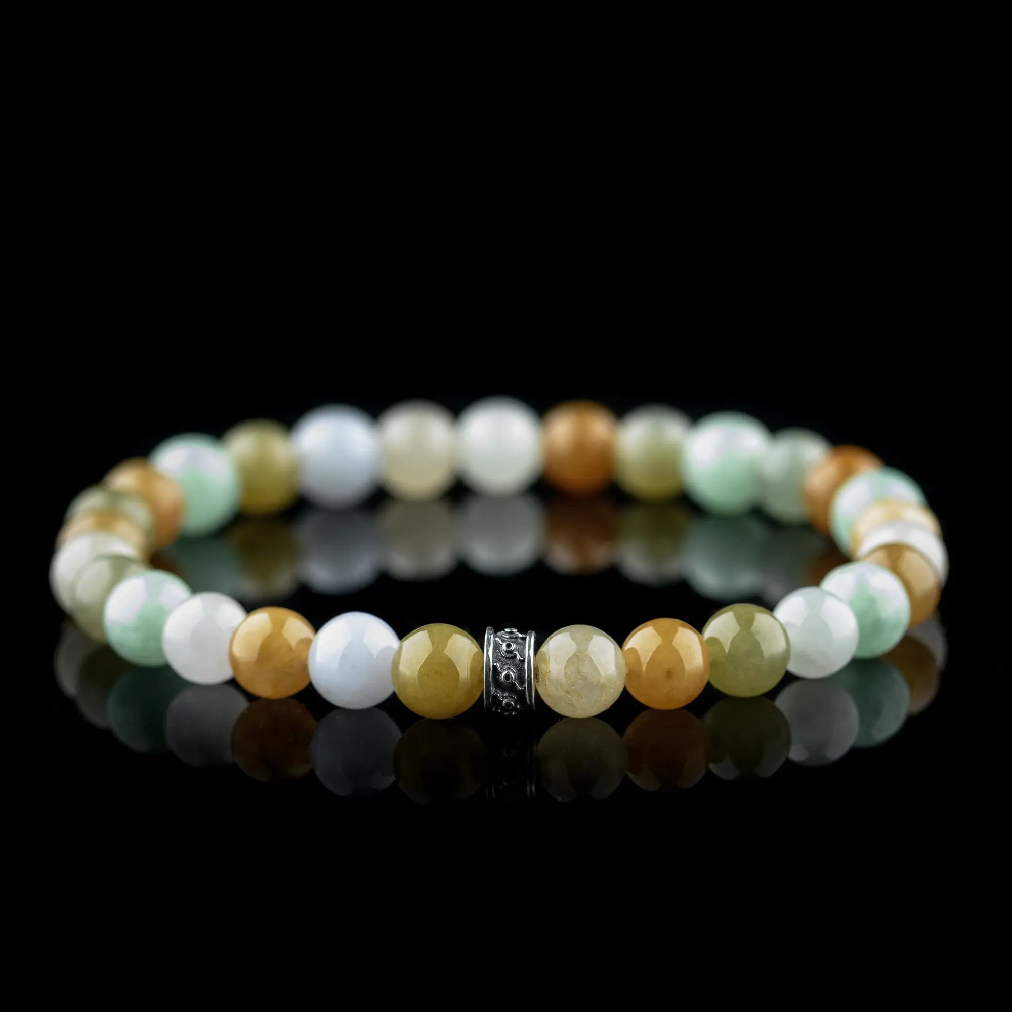 BURMESE MULTICOLOR JADE BRACELET XVI (7-7.5MM)