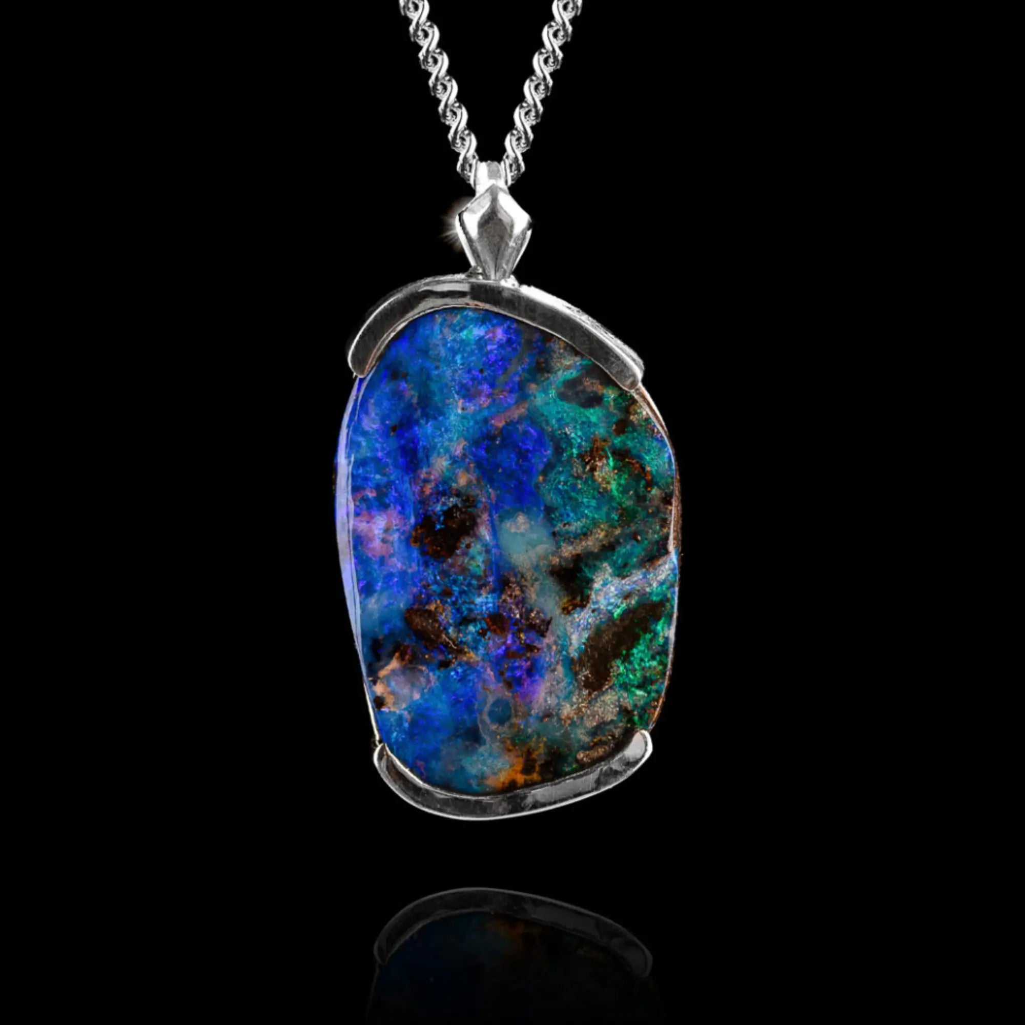 AUSTRALIAN BOULDER OPAL PENDANT 18.22CT (XV)