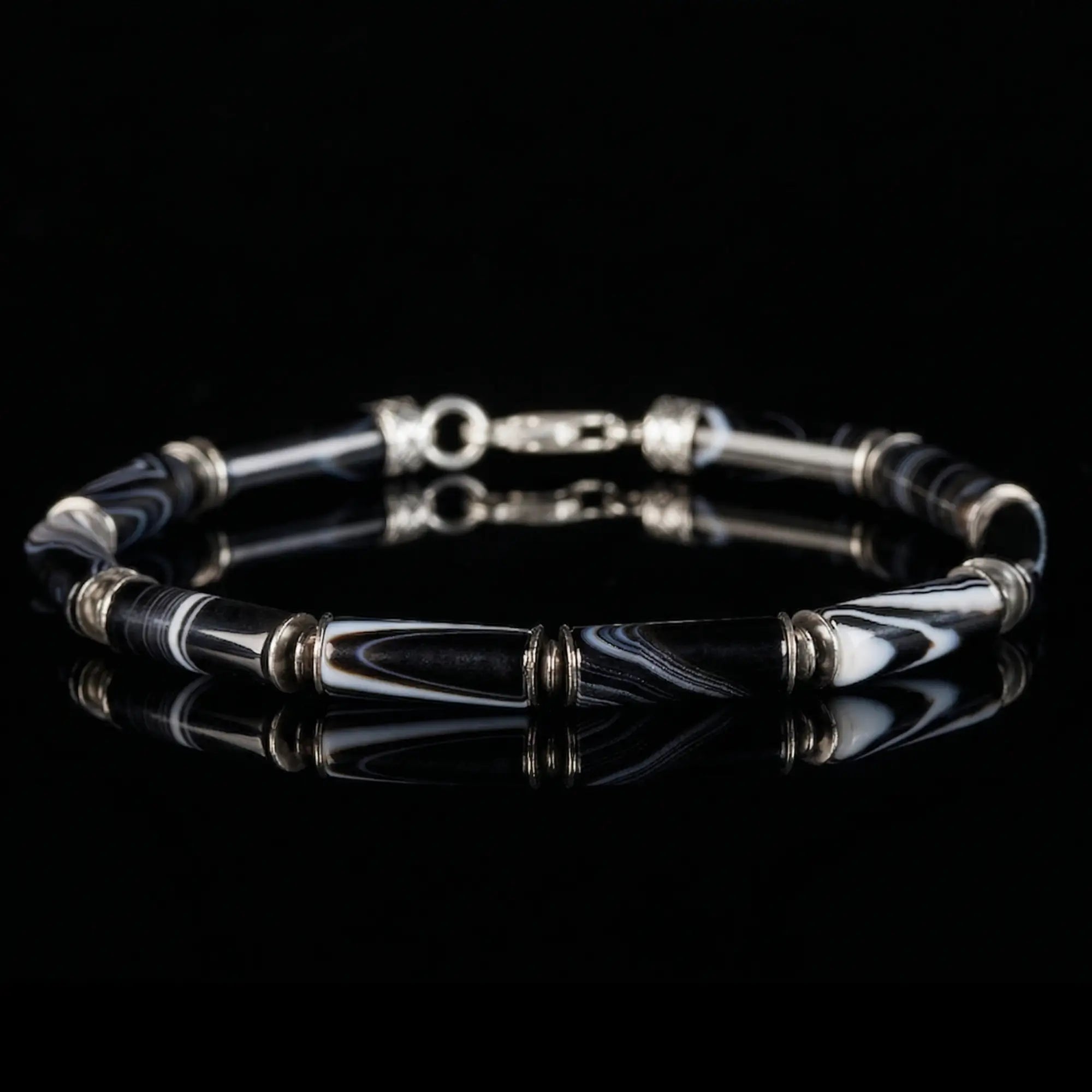 TUXEDO AGATE BRACELET II (6MM)