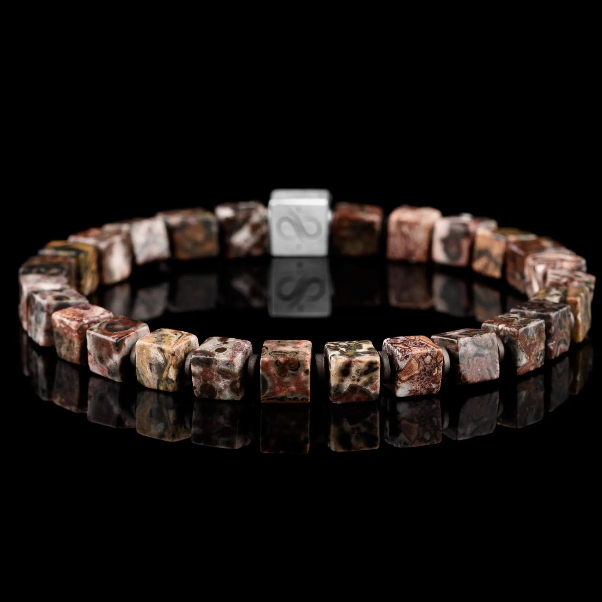 RED LEOPARD SKIN JASPER BRACELET III (6MM)