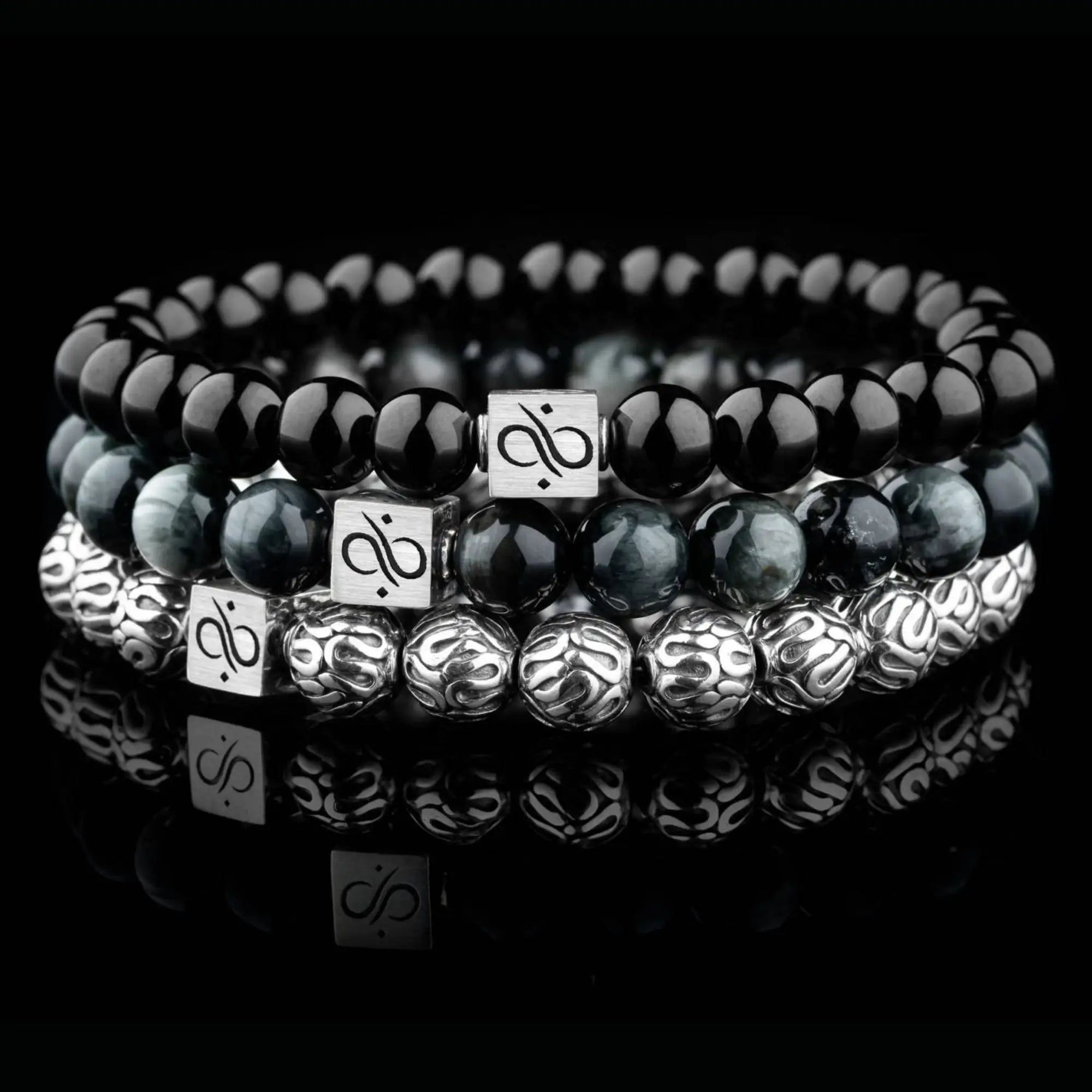 SILVER BRACELET BUNDLE (8MM)