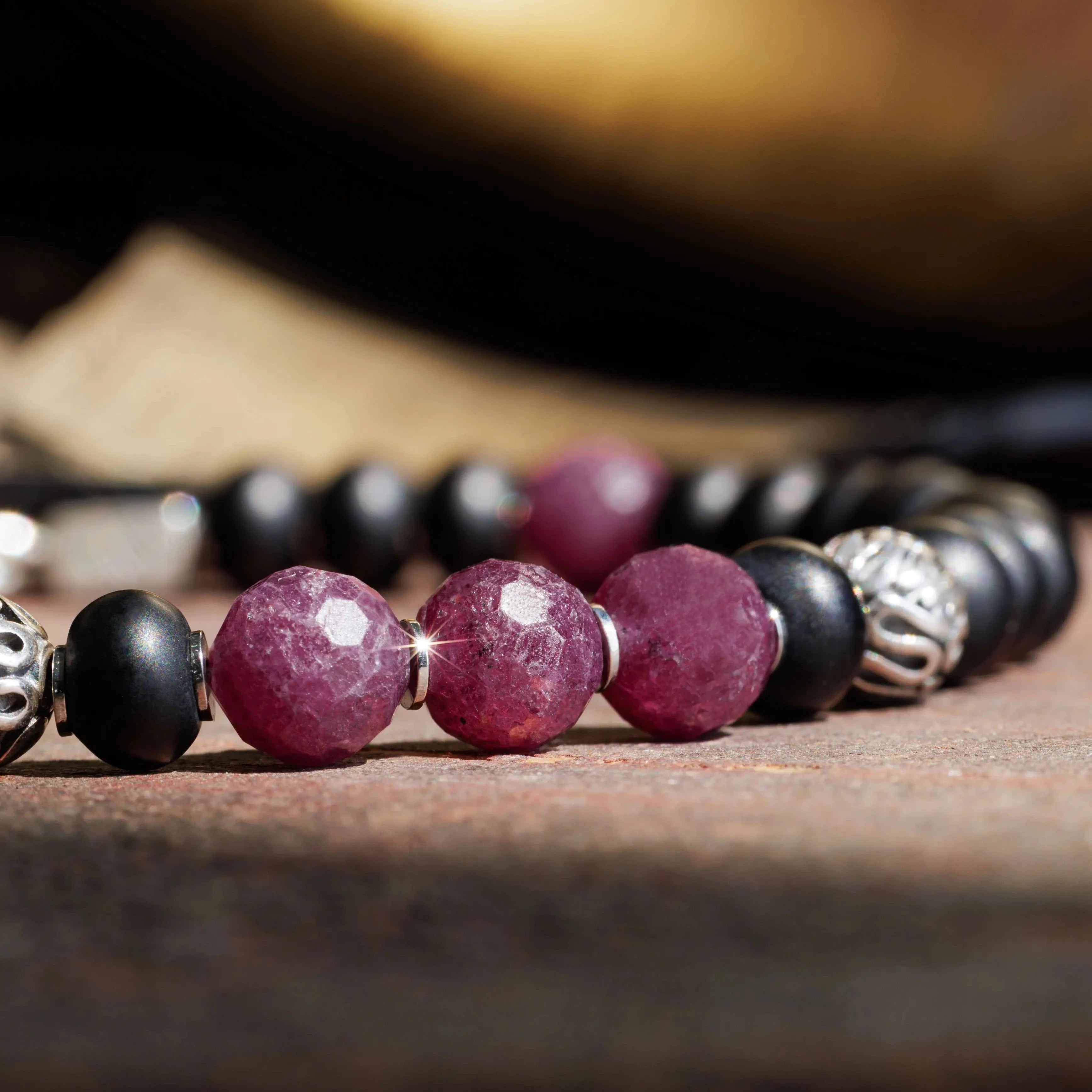 RUBY - BLACK ONYX BRACELET I (6MM)