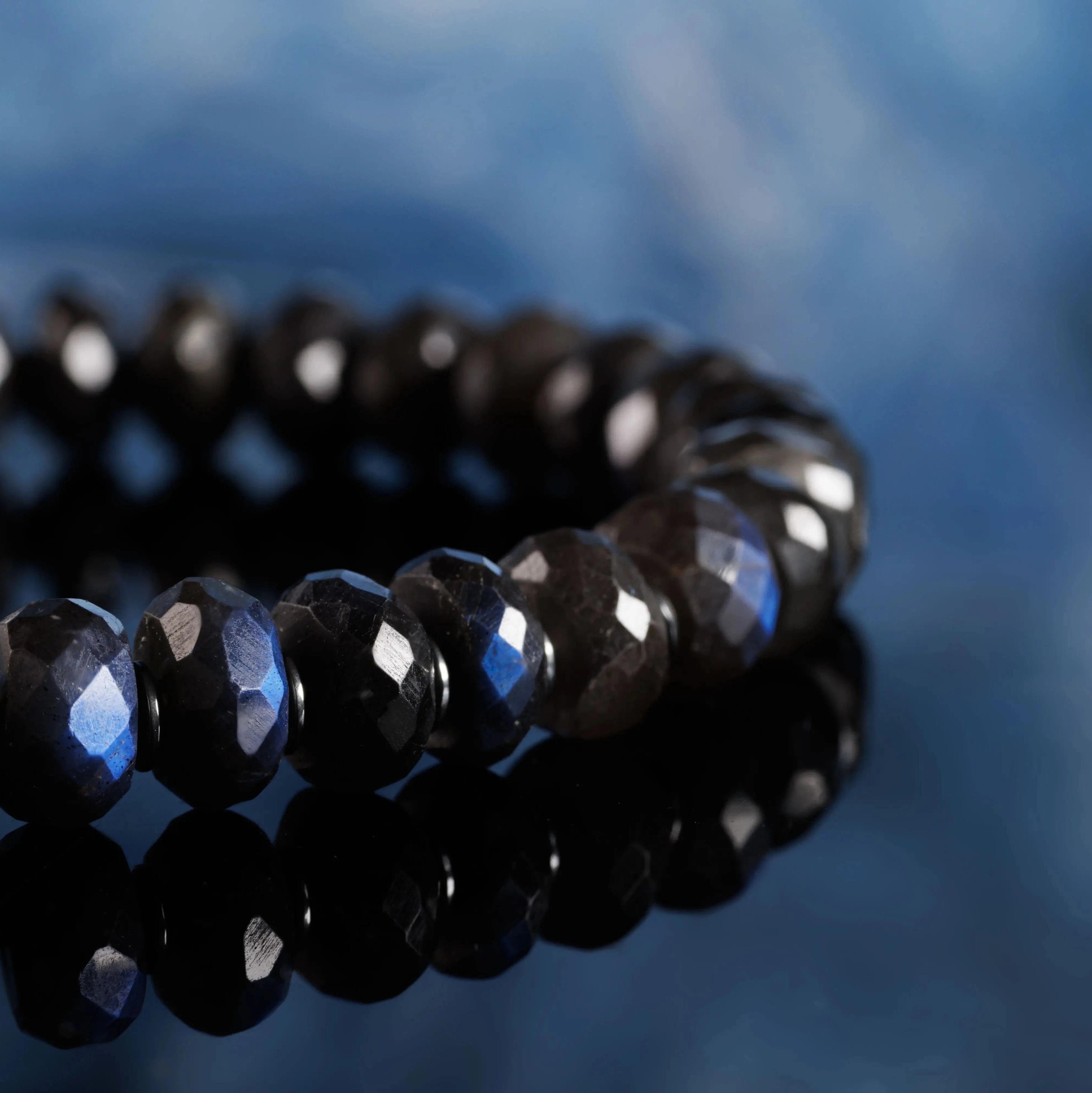 BLACK LABRADORITE BRACELET I  (8MM)