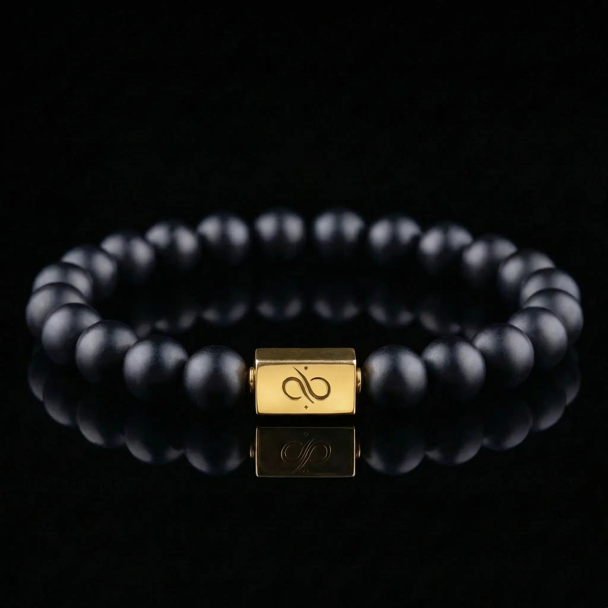 MATTE ONYX GOLD VERMEIL BRACELET I (10MM)