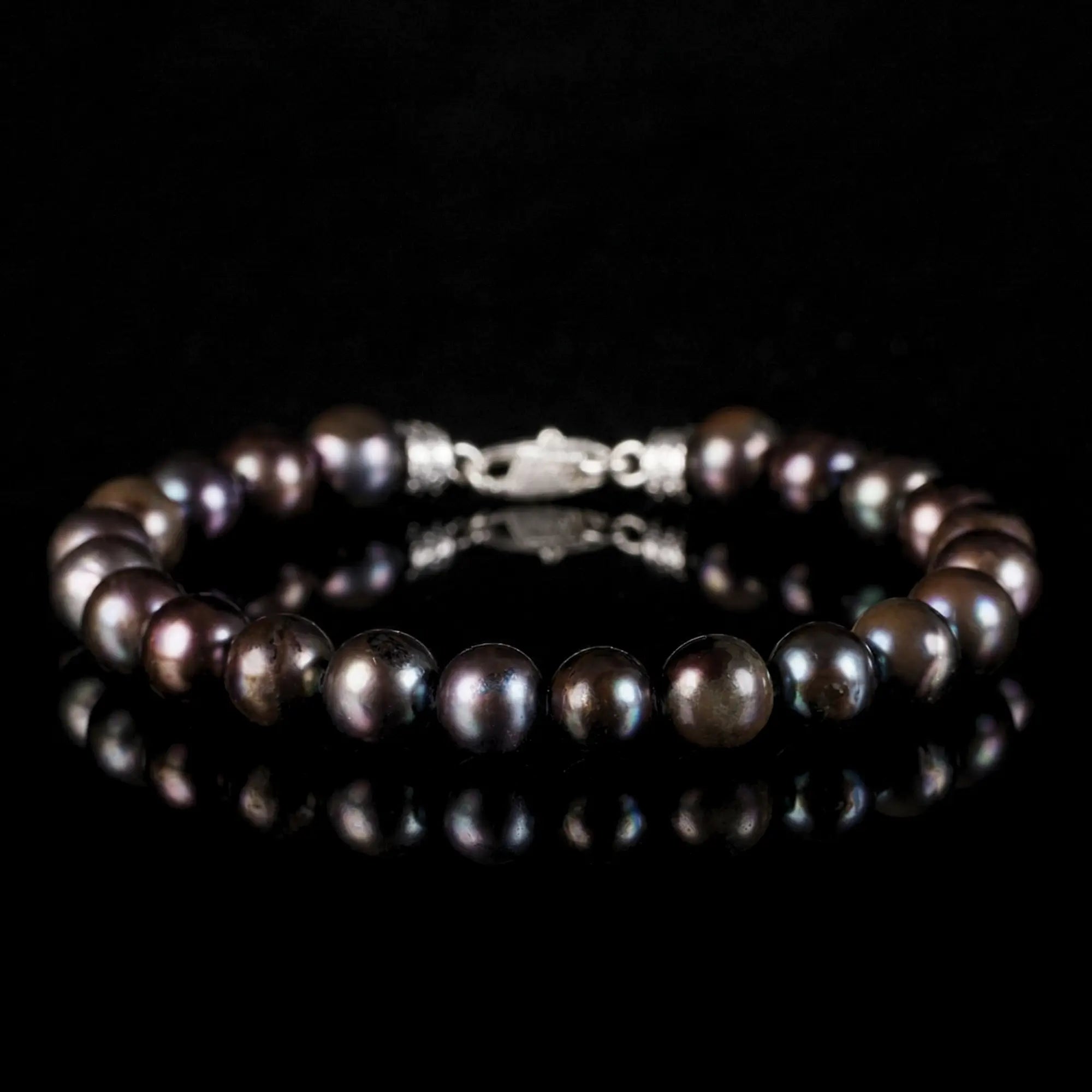 PEACOCK BLACK PEARL BRACELET II (9MM)