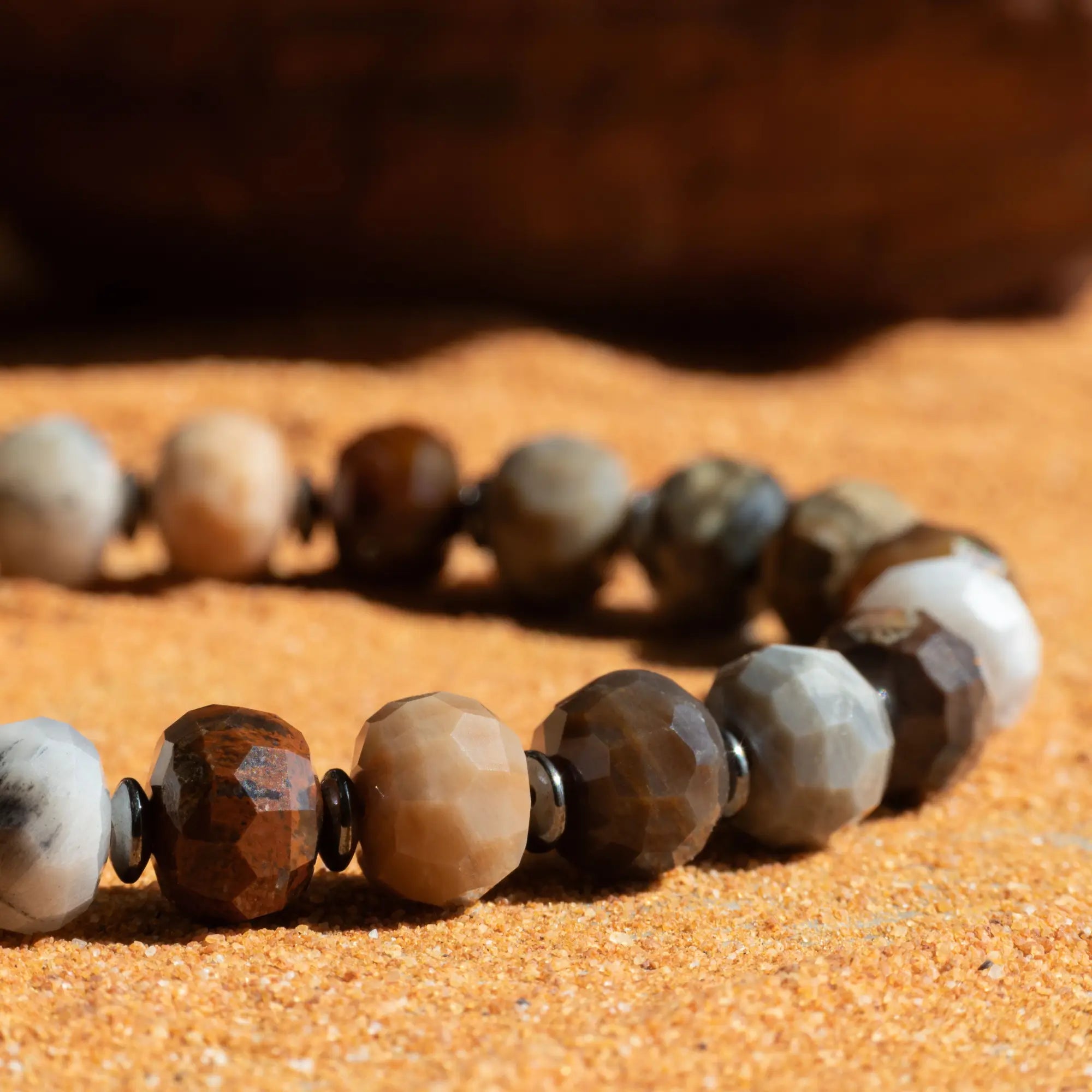 PETRIFIED WOOD BRACELET II (8MM)