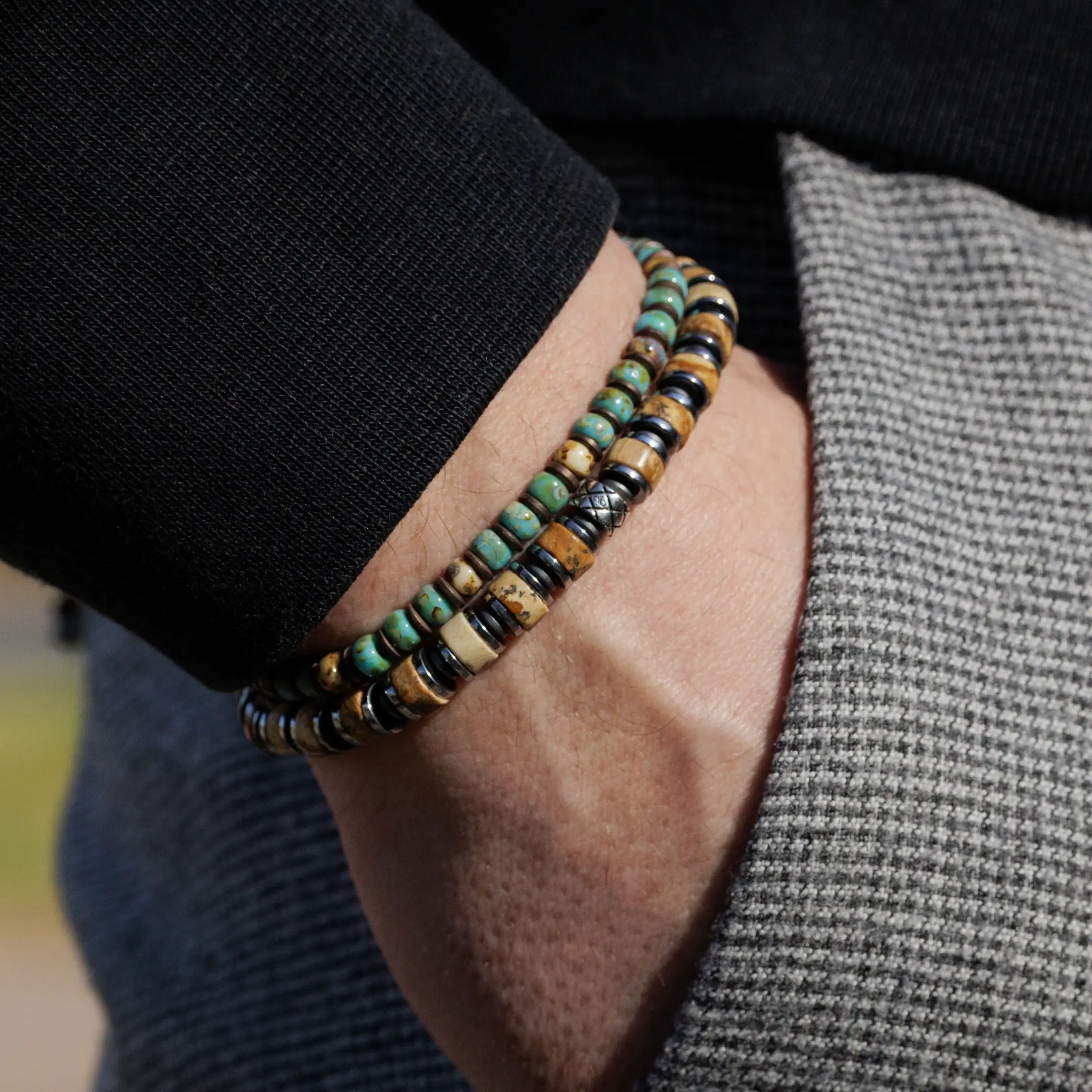 DUNE STRIDER BRACELET PAIR (4&6MM)